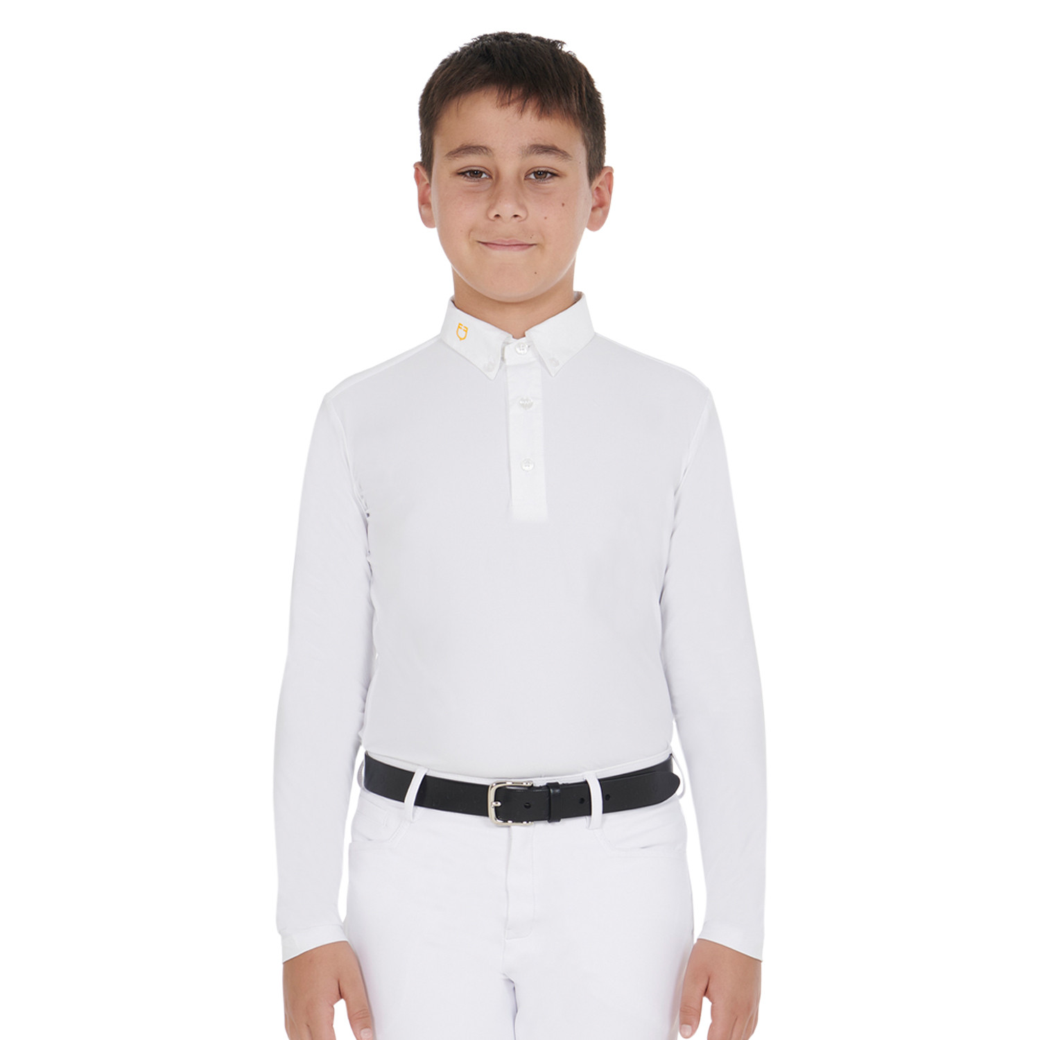 Langarm-Poloshirt für Jungen aus Funktionsfleece