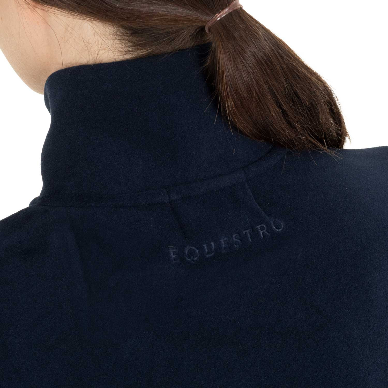Damen-Fleece-Sweatshirt mit hohem Kragen und 3/4-Reißverschluss