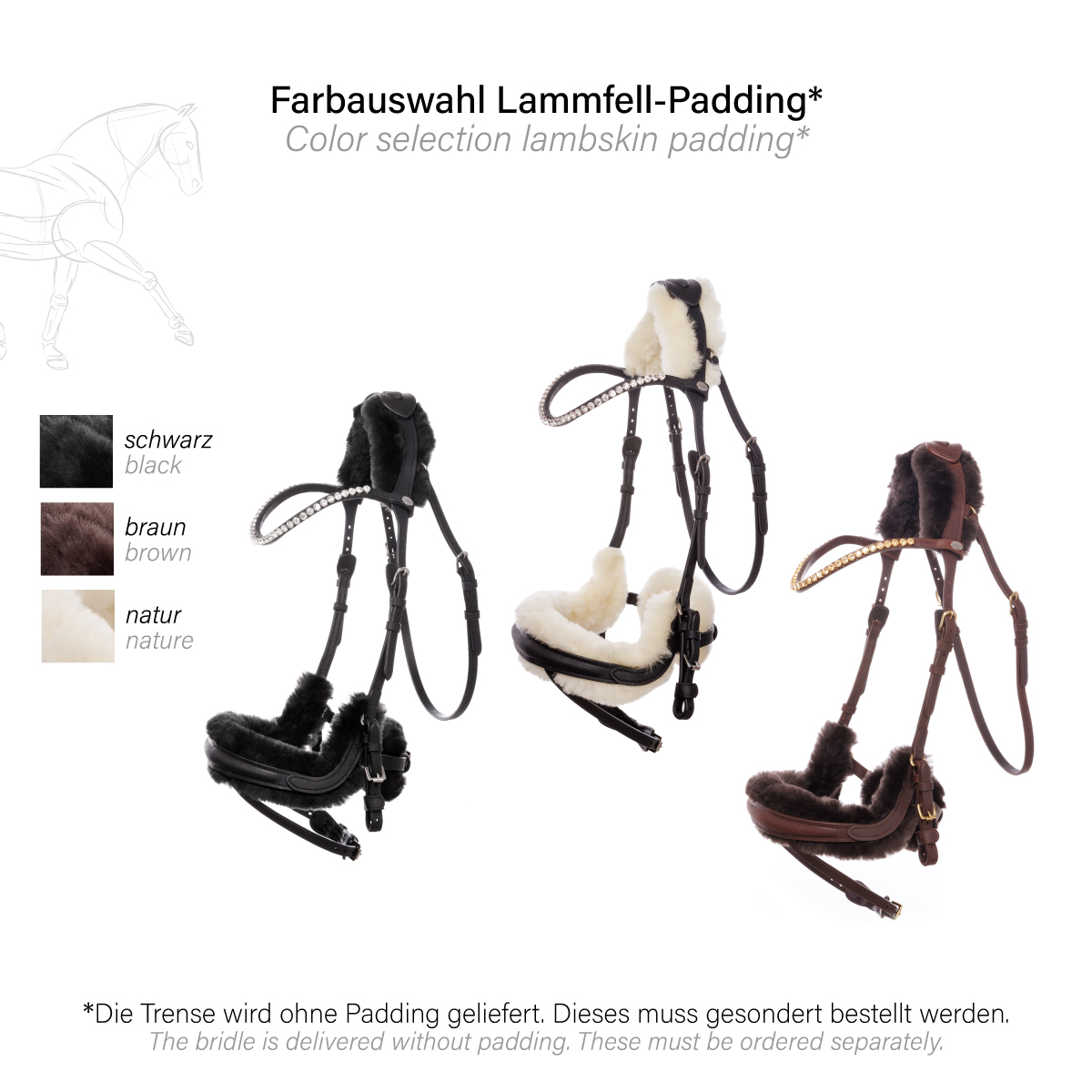 Trense geöltes Leder "Caliano Via" eng.-komb.