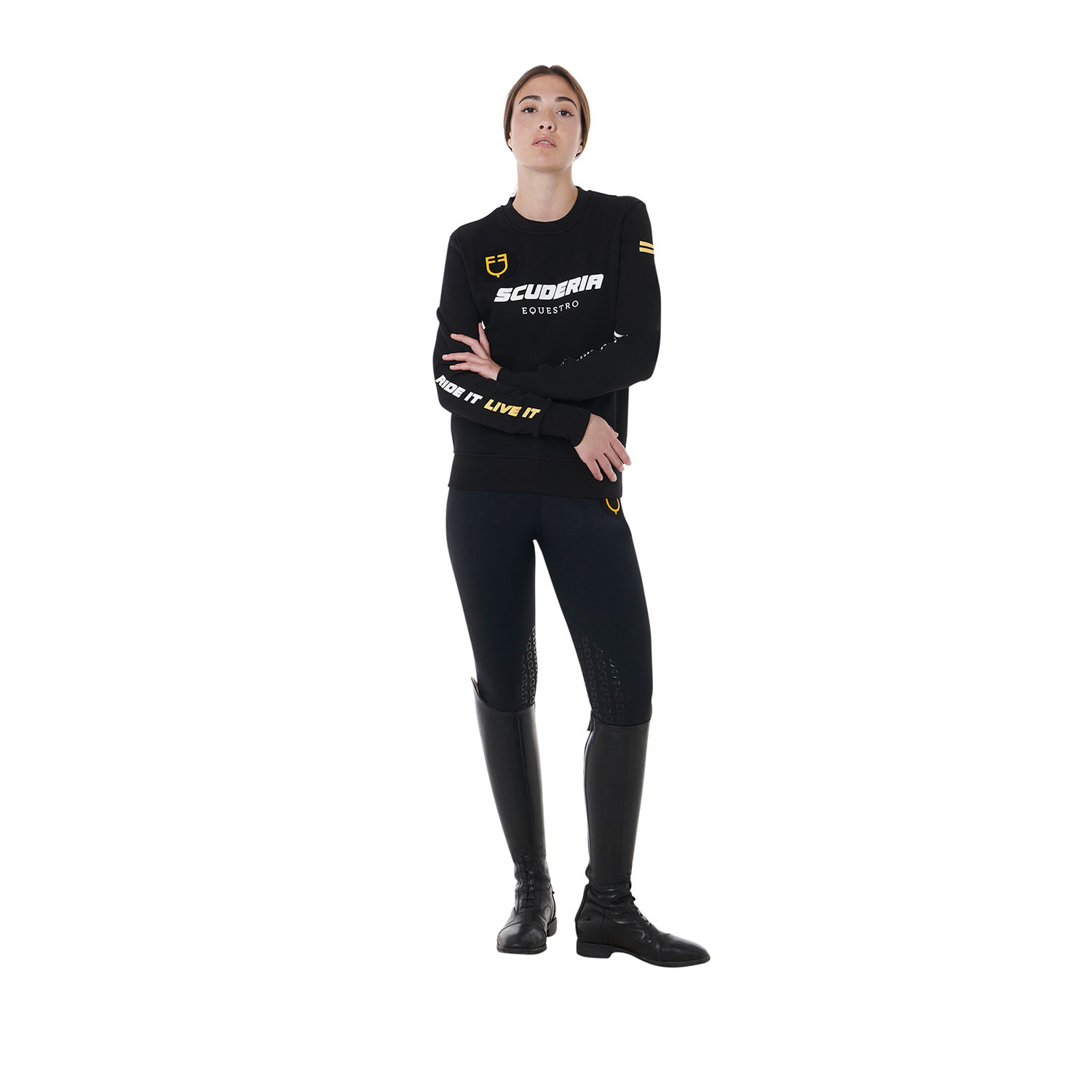 Scuderia Damen-Rundhalssweatshirt