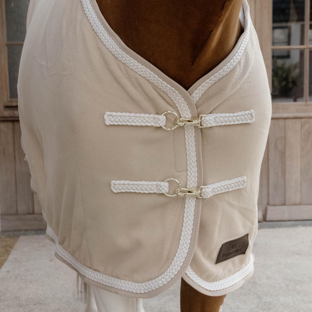 Abschwitzdecke Fleece geflochtene Kordel