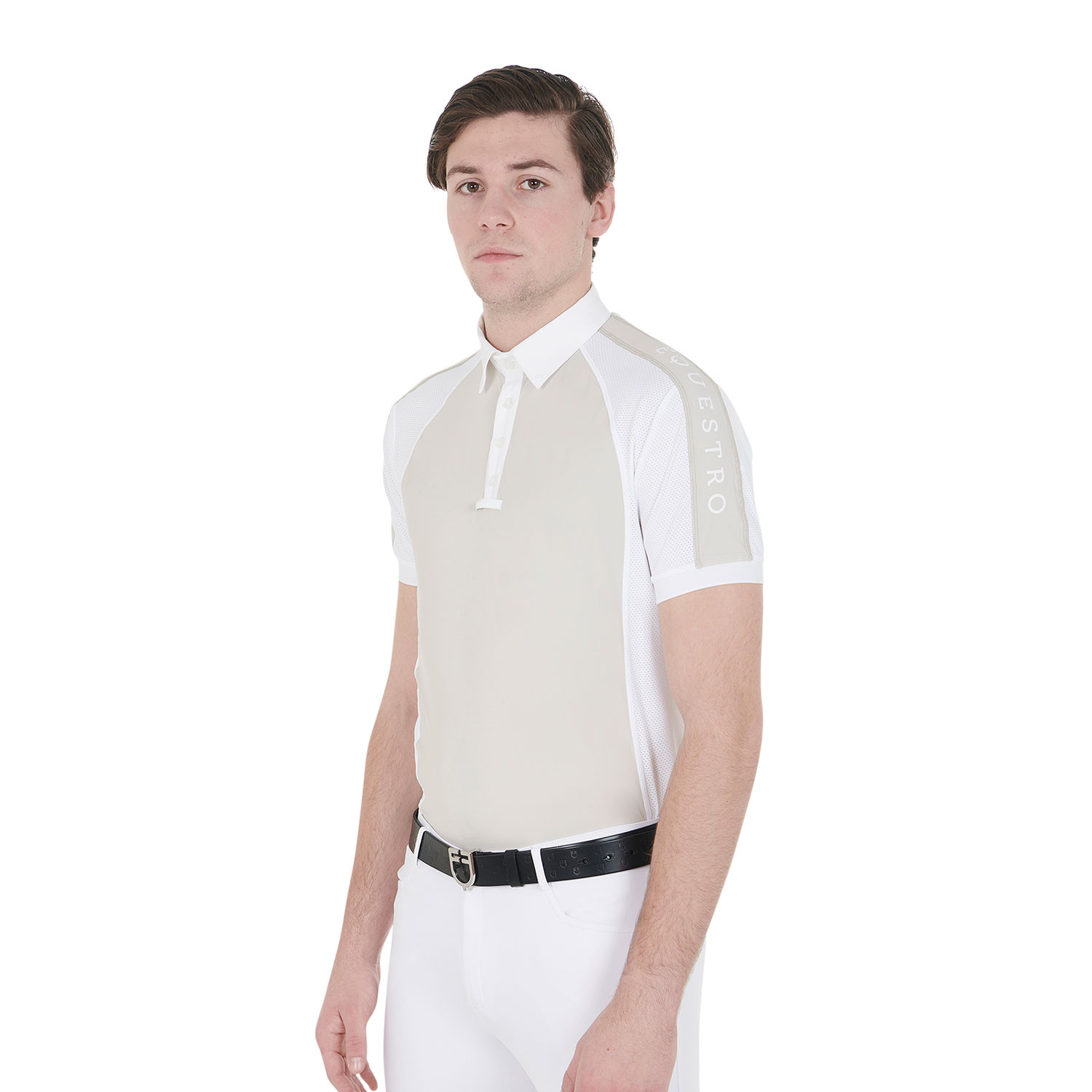 Schmal geschnittenes Turnier-Poloshirt für Herren mit vier Knöpfen