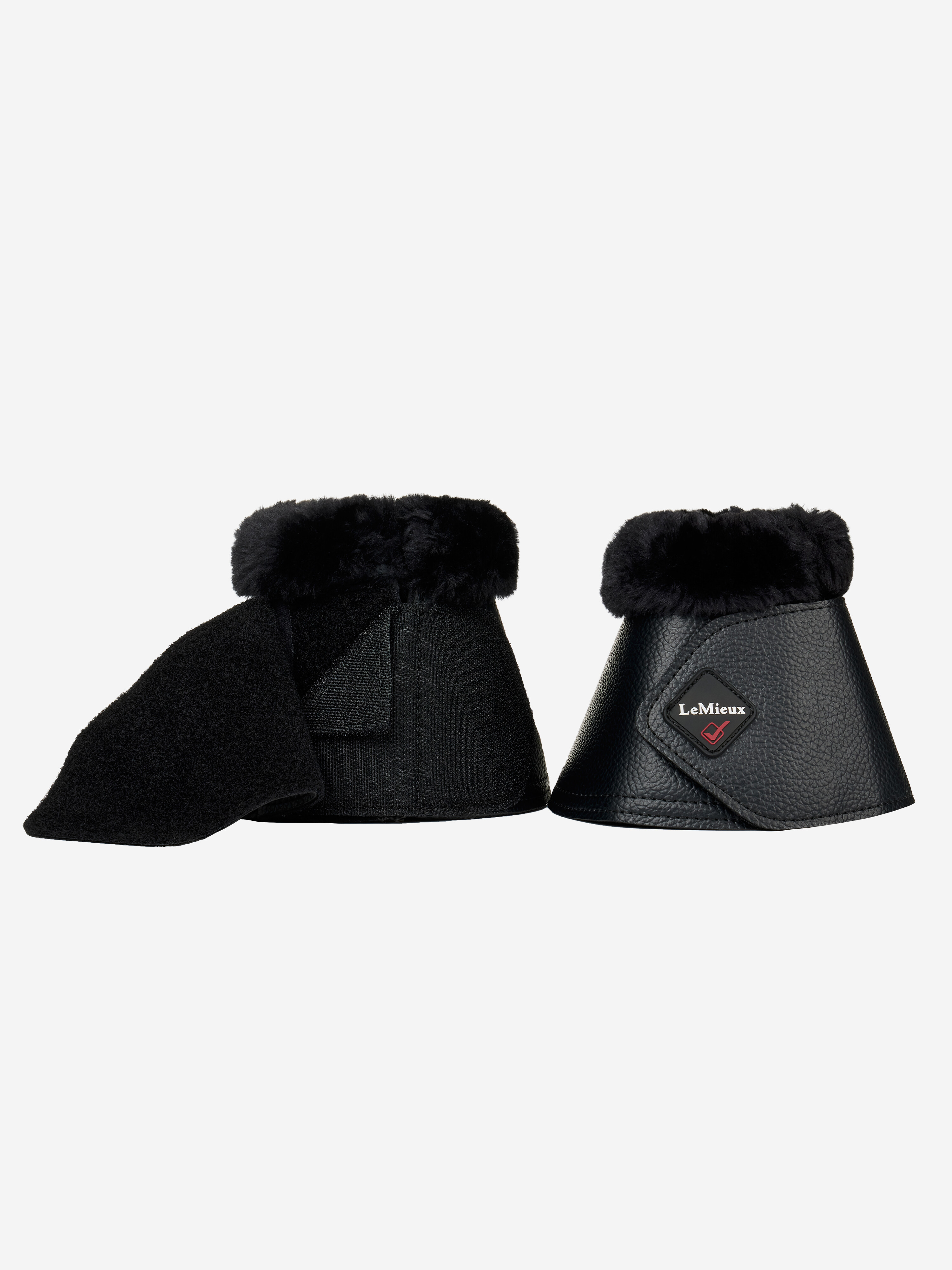 Fleece Wrapround overreach boots Black