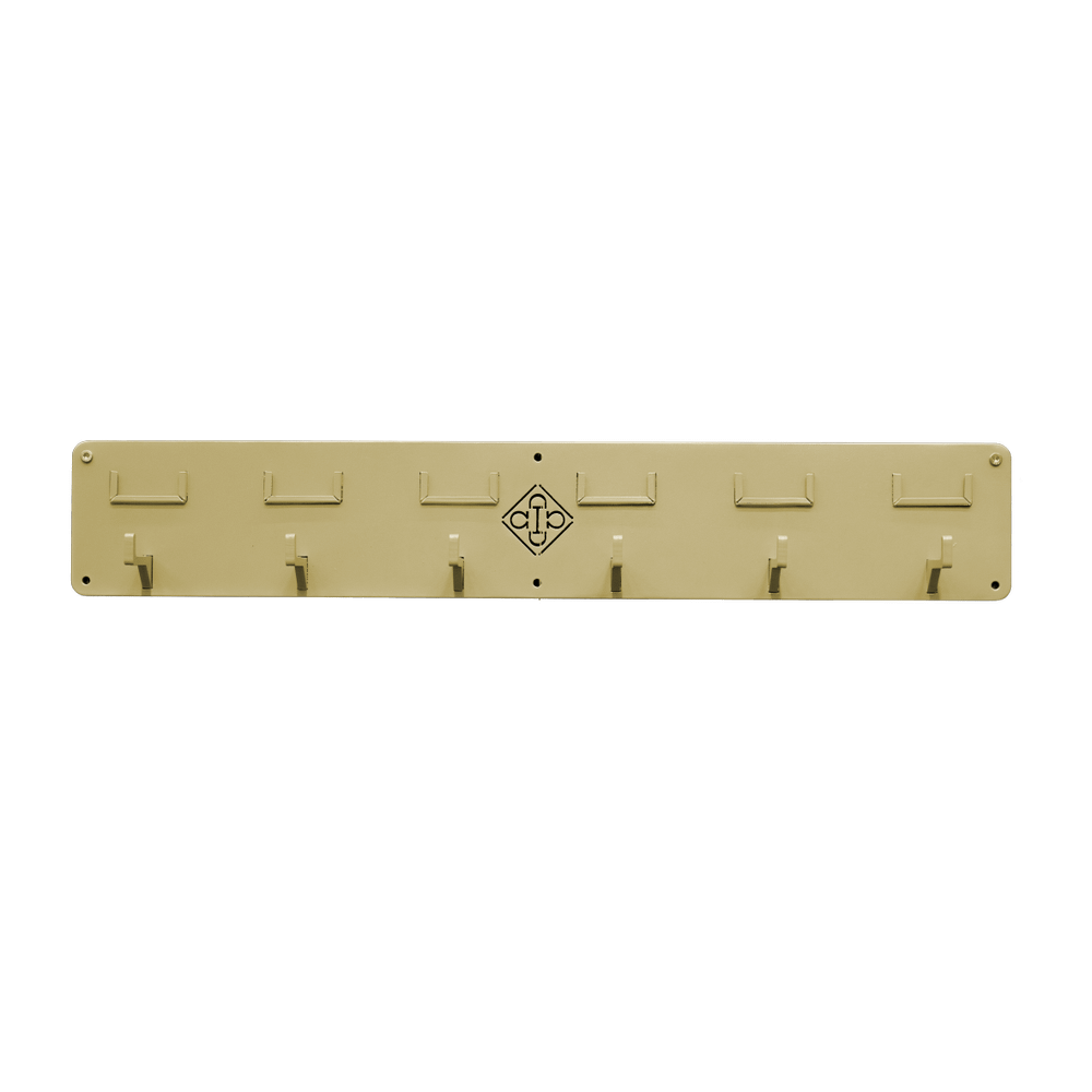 Bridle rack with 6 hooks and name plate