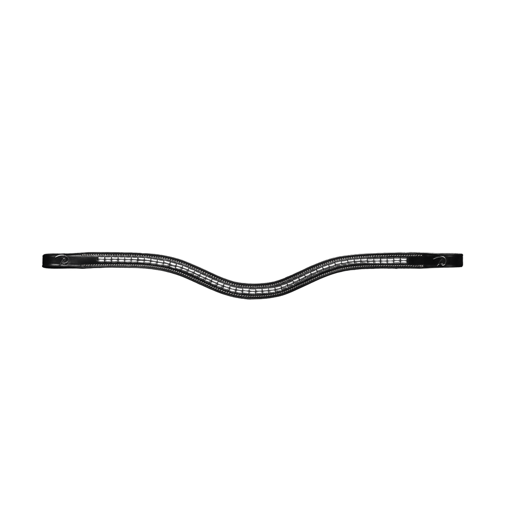 Browband in V-shape with silver fittings