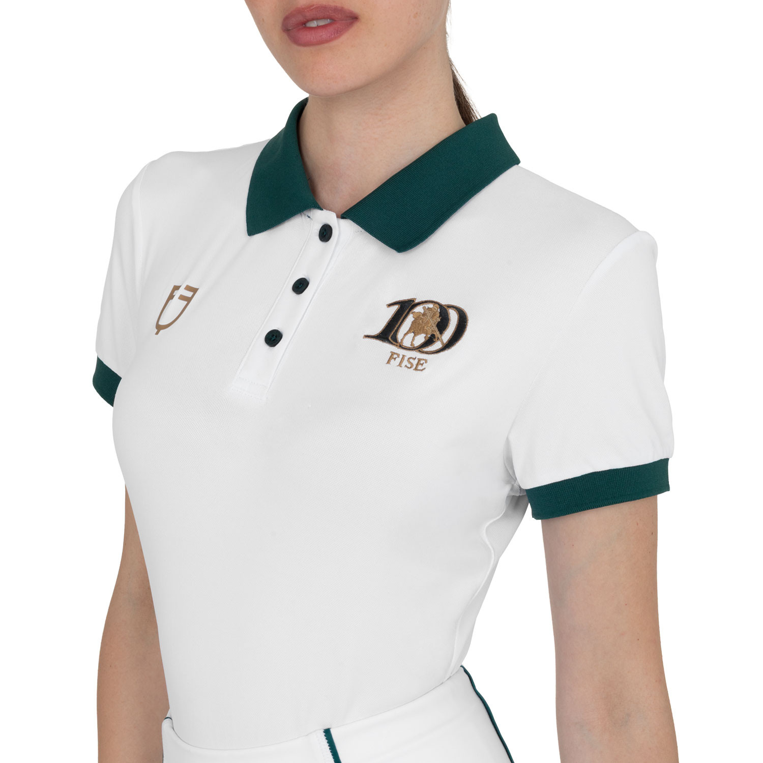 Trainingspoloshirt mit drei Knöpfen X FISE 100