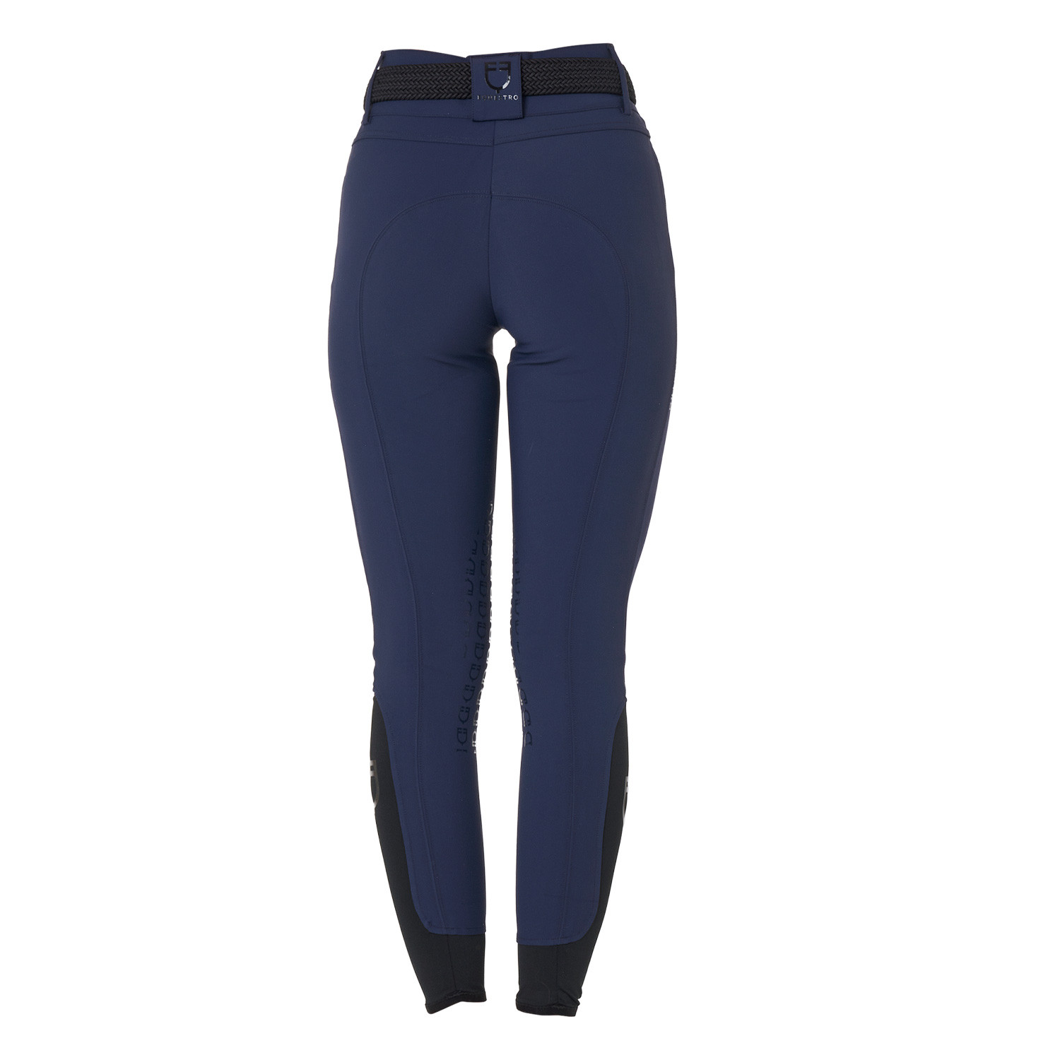 Damen-Reithose mit hohem Bund, Kniebesatz und Fleecefutter
