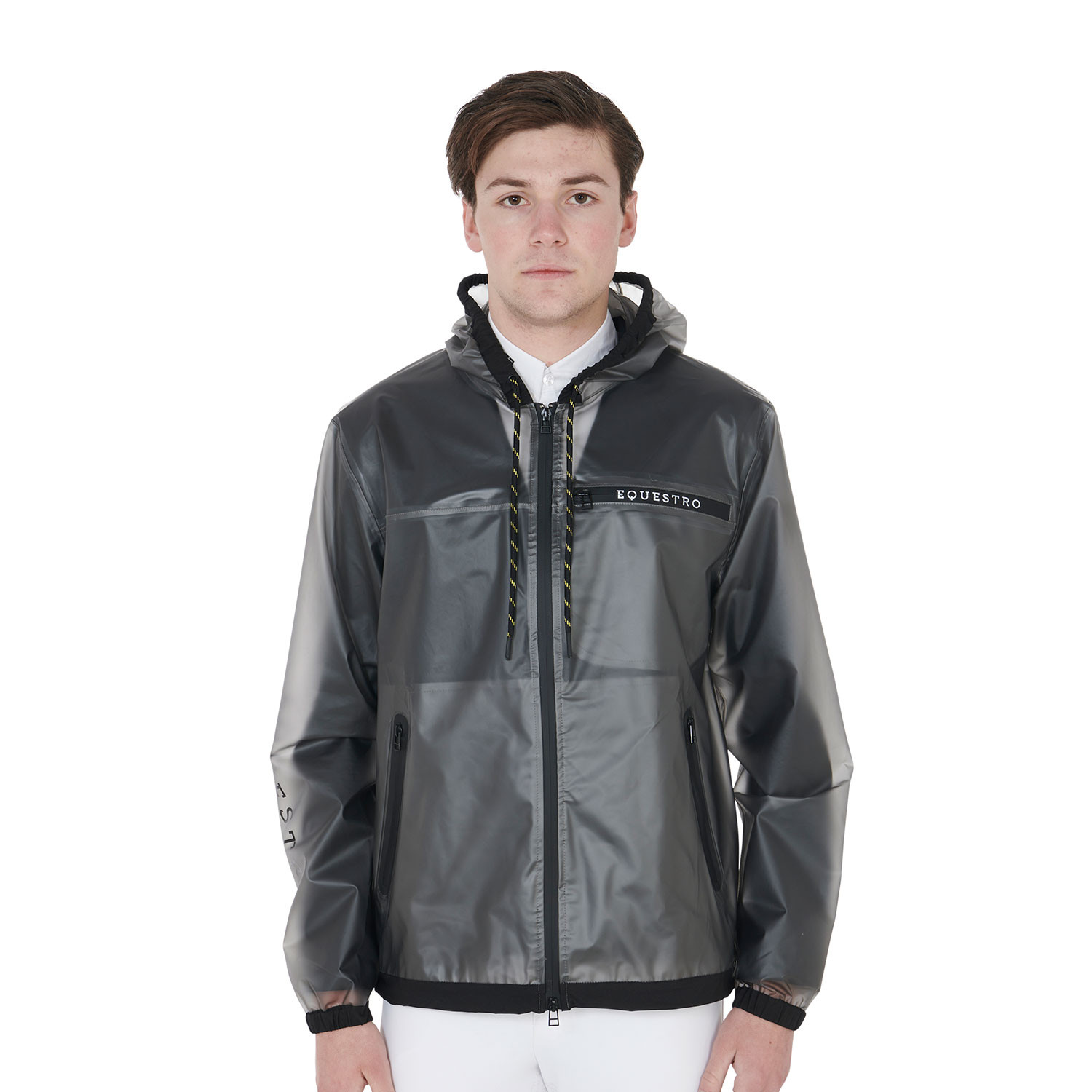 Transparente technische Regenjacke für Herren