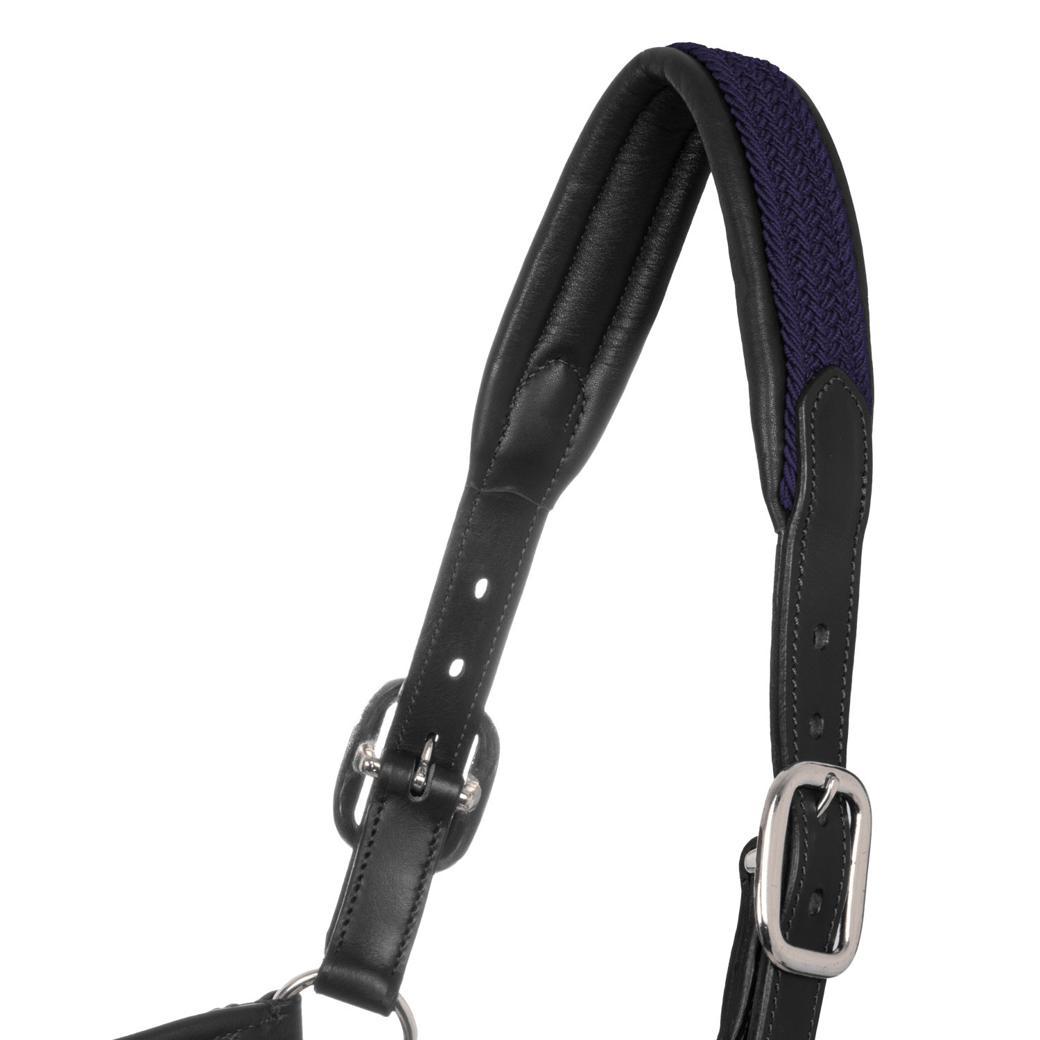 Lederhalfter mit geflochtenen Nylon-Einsätzen