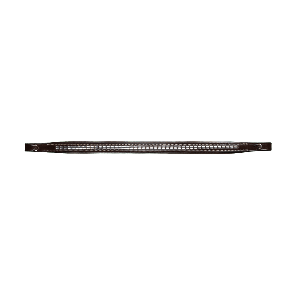 Straight browband with brass fittings