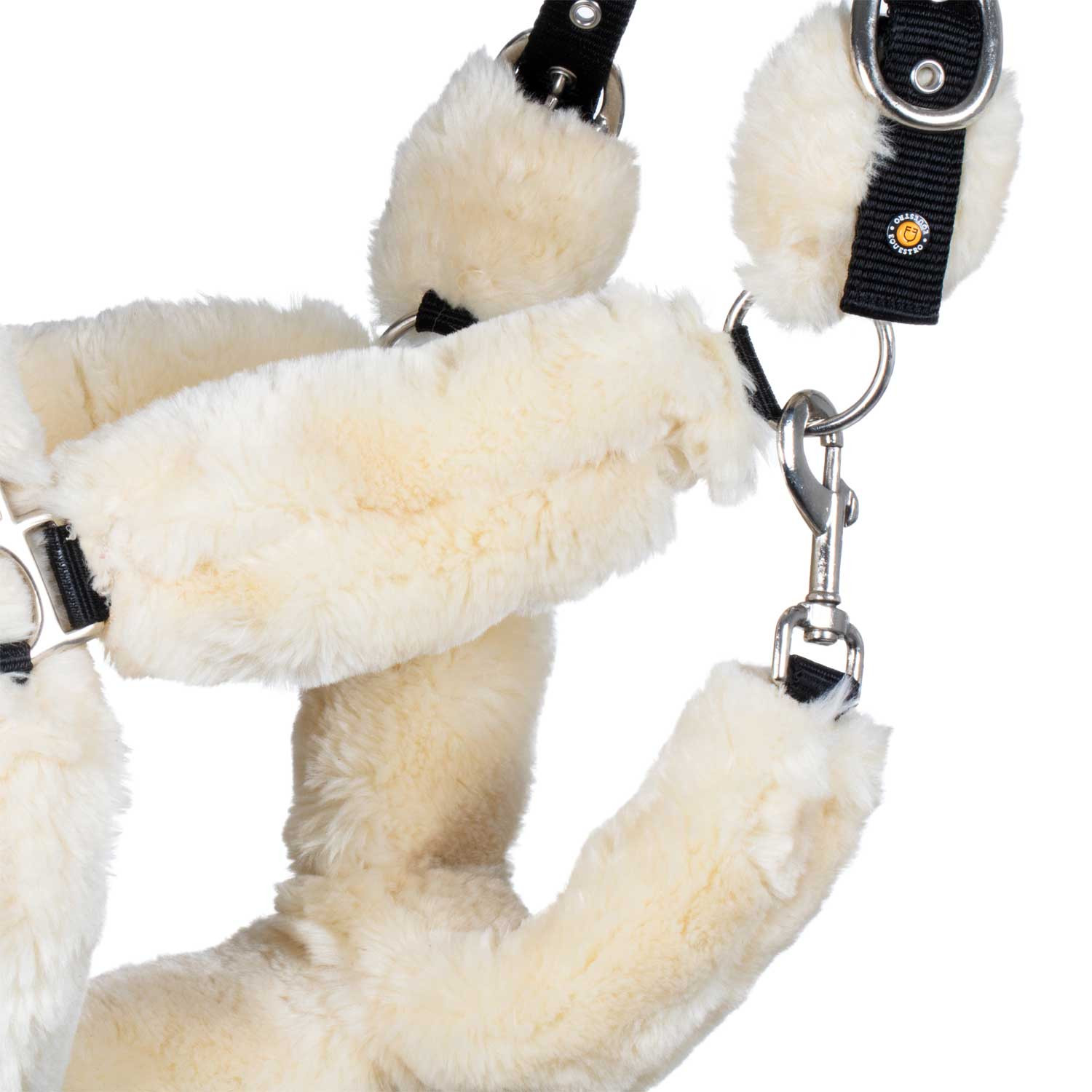 Polypropylen-Halfter mit Kunstlammfell-Besatz