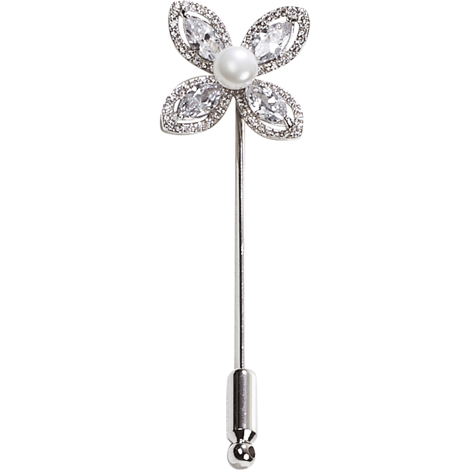 Plastronnadel Shiny in silber