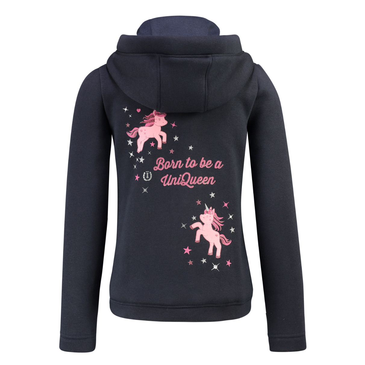 Kids' Unicorn Sparkle sweatshirt jacket in navy