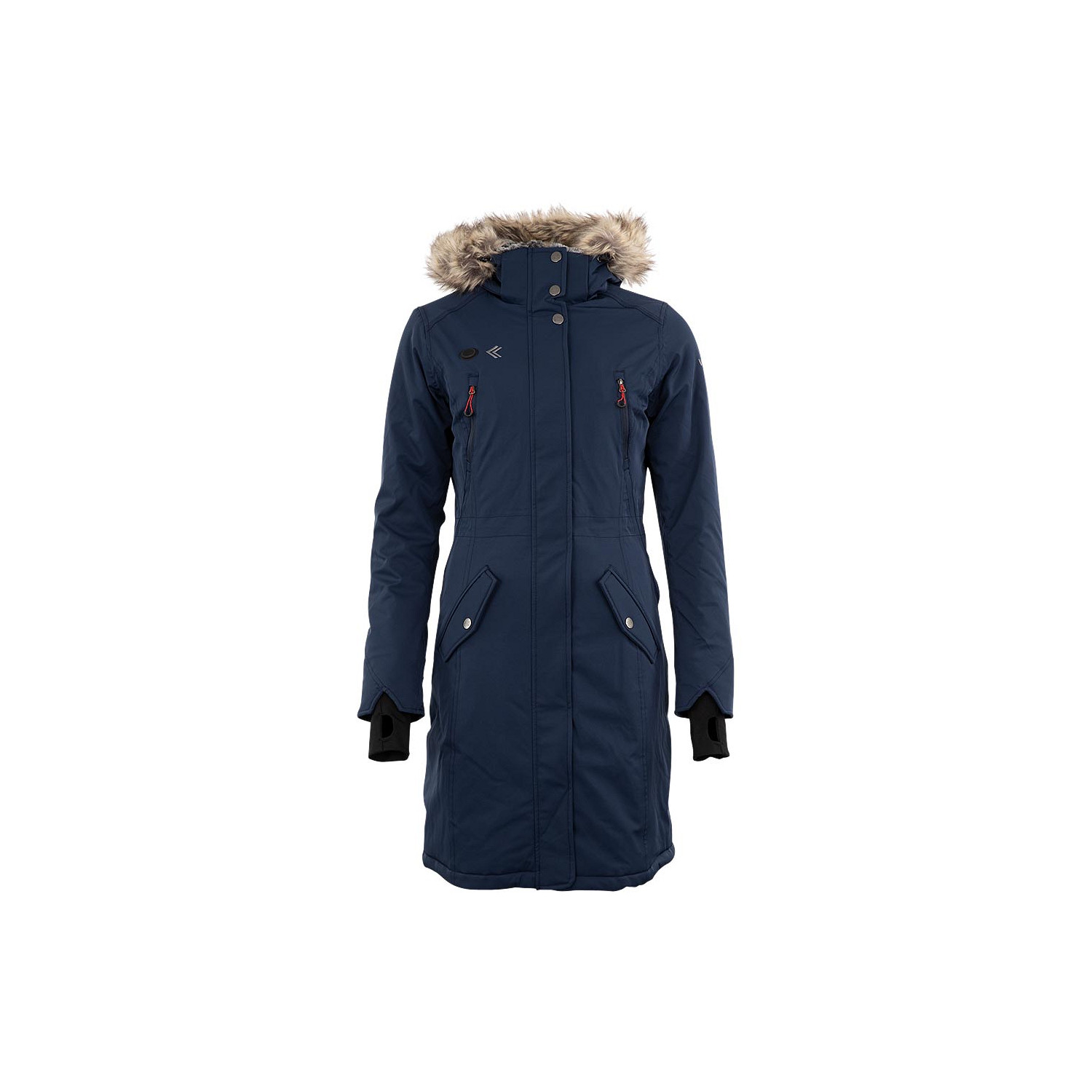 Coach Lang-Jacke in dunkelblau