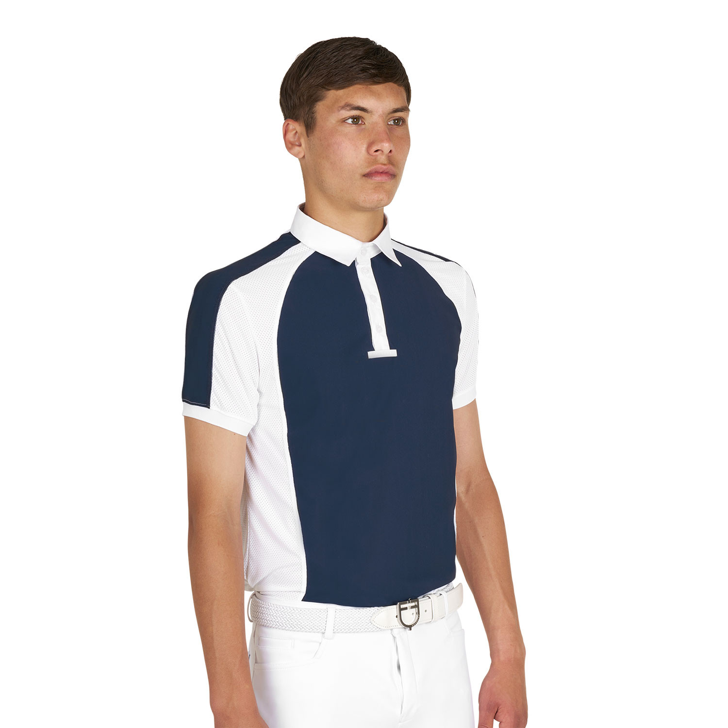 Schmal geschnittenes Turnier-Poloshirt für Herren mit vier Knöpfen