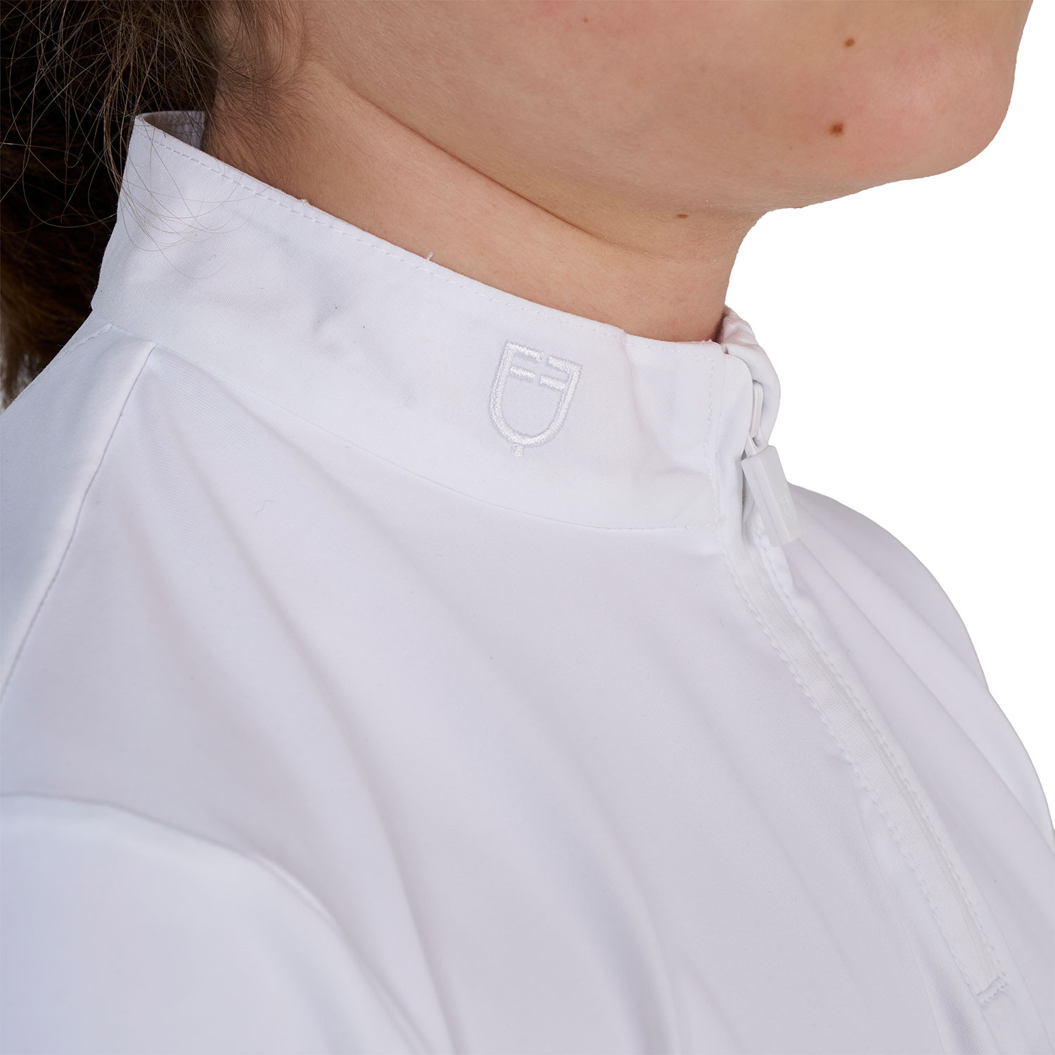 Turnier-Poloshirt für Mädchen mit Micromesh-Einsätzen