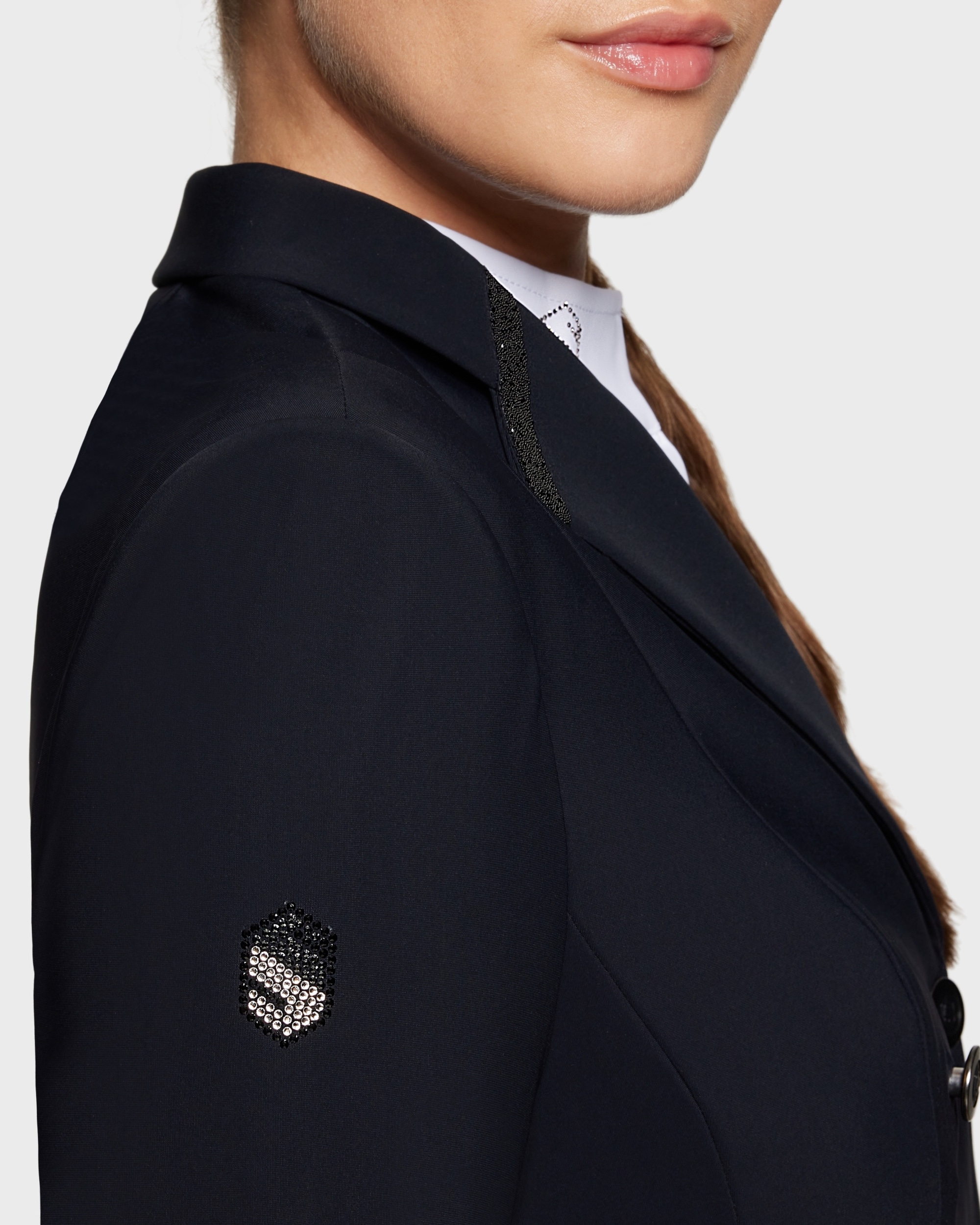 Ladies Crystal Fabric competition tailcoat