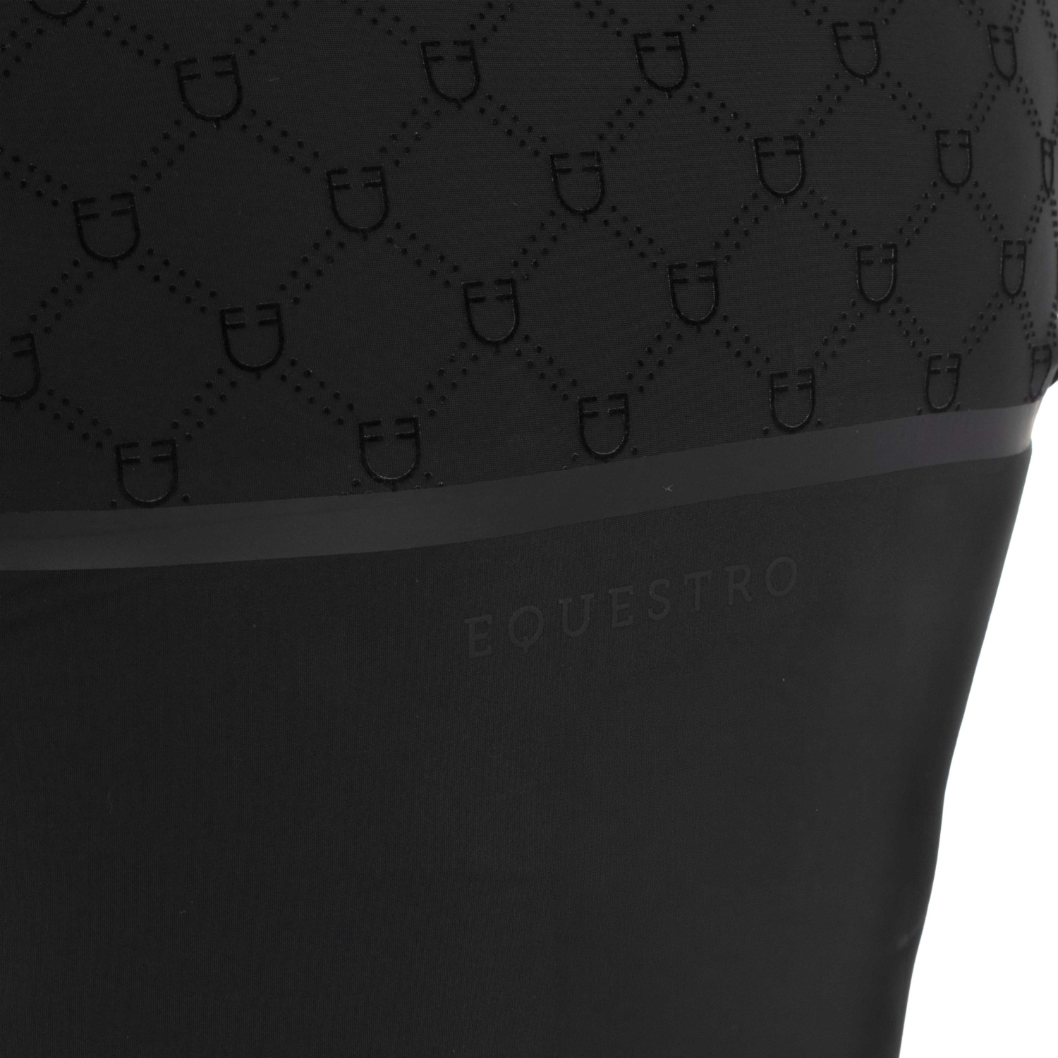 Damen-Trainingspolo langarm mit Monogramm-Print
