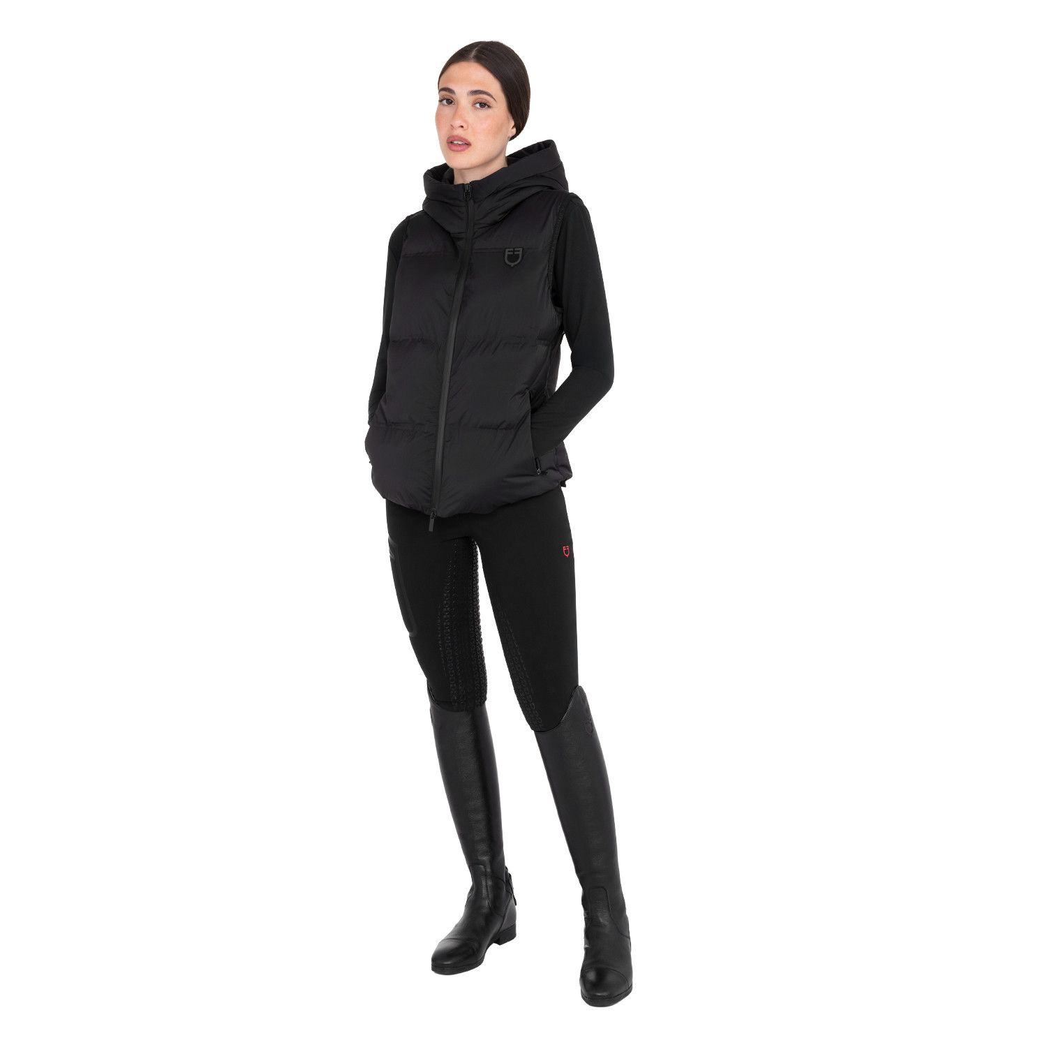 Technische ärmellose Damenjacke mit Kapuze Ridertechnology