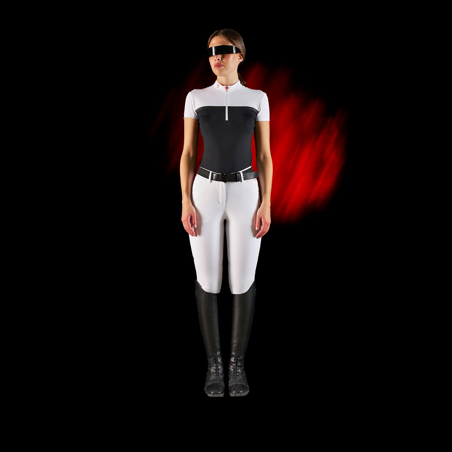 Ridertechnology Turnier-Polo-Shirt aus perforiertem Material