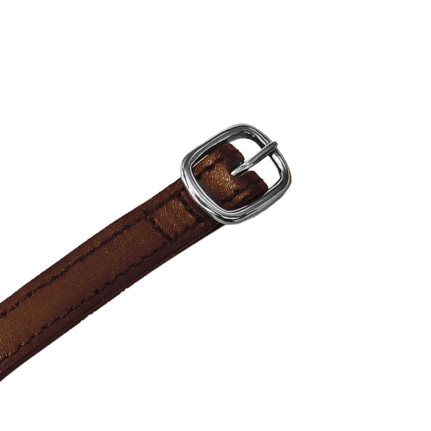 Sporenriemen aus Leder mit silberner Schnalle