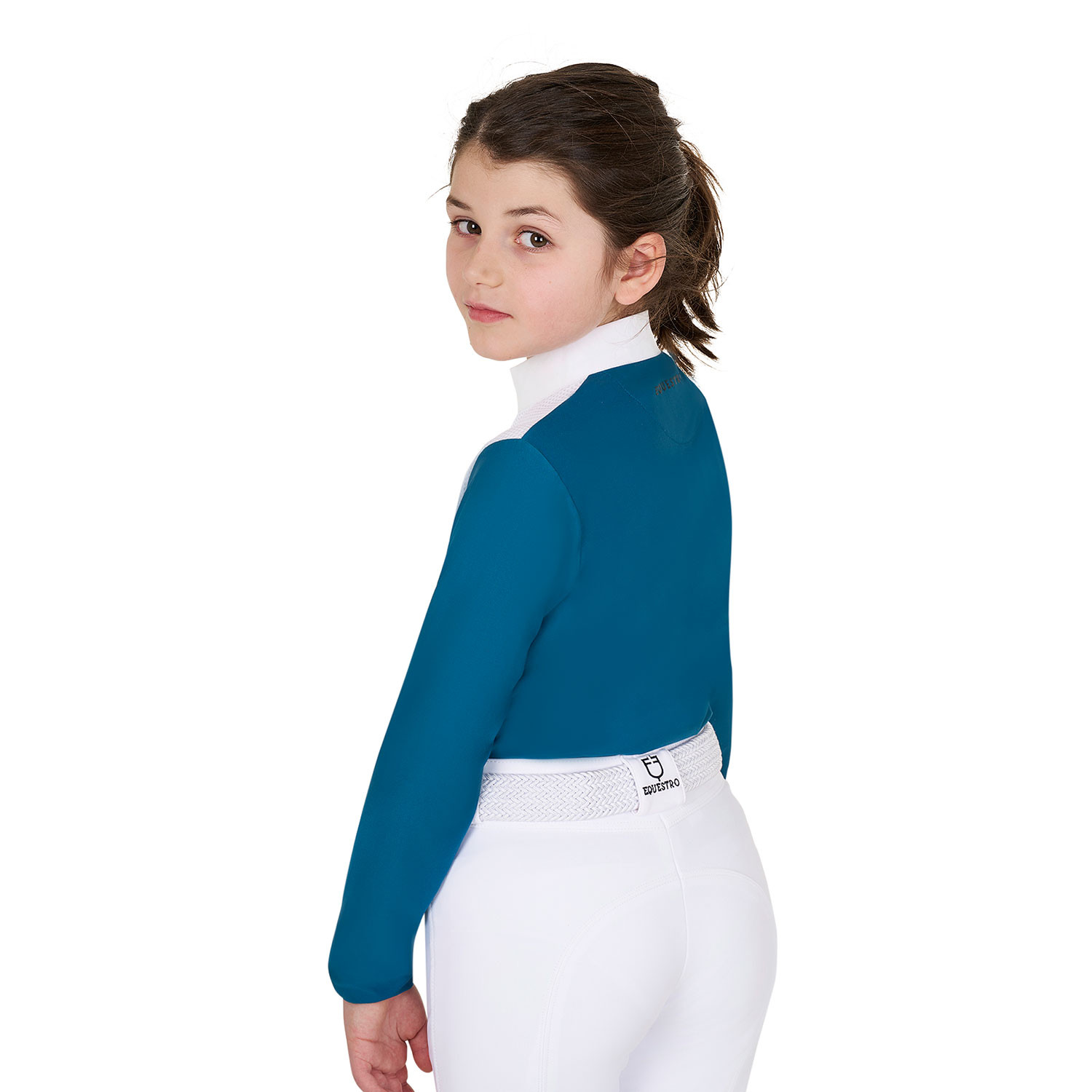 Mädchen-Poloshirt mit langen Ärmeln