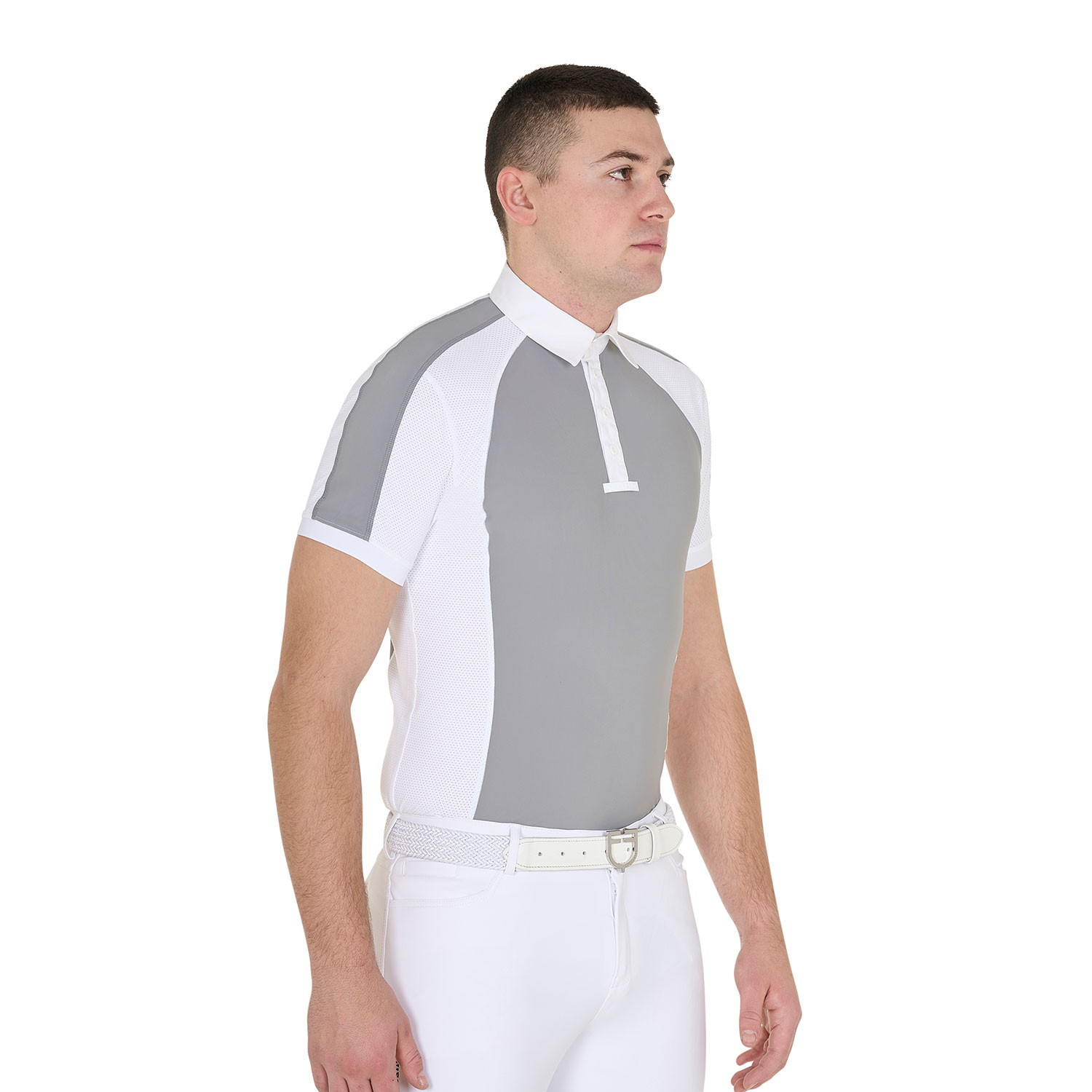 Schmal geschnittenes Turnier-Poloshirt für Herren mit vier Knöpfen