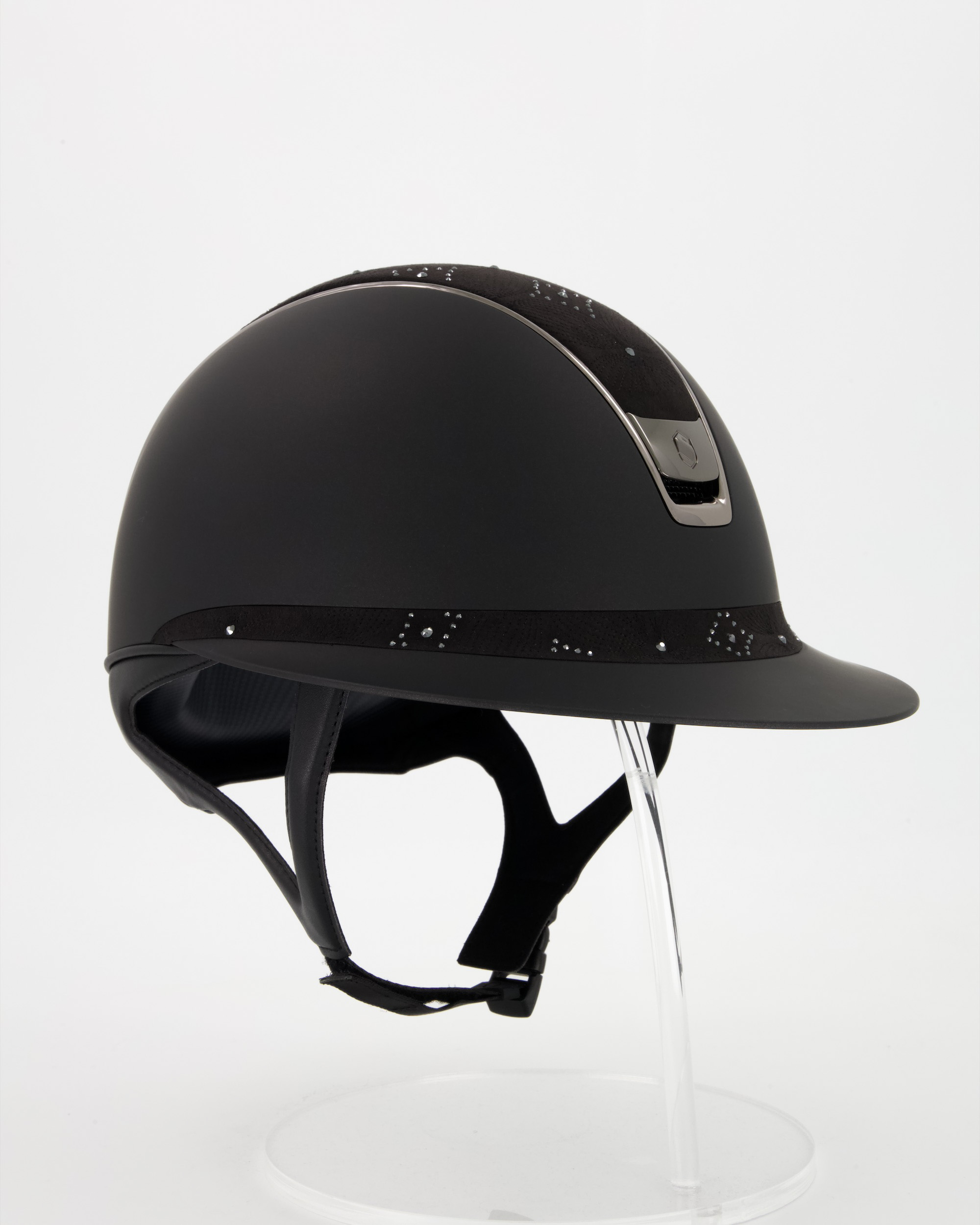 Reithelm 2.0 Miss Shield Shadowmatt black, Top u. Frontal Band Celestial Crystal, Trim u. Blason Chrome black