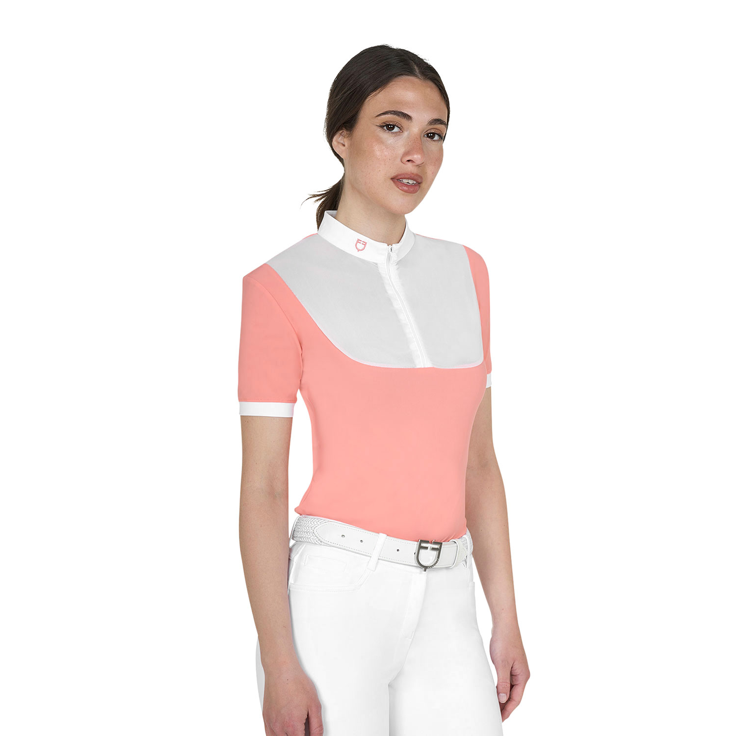 Elegantes Kurzarm-Turnierpolo für Damen aus Jacquard