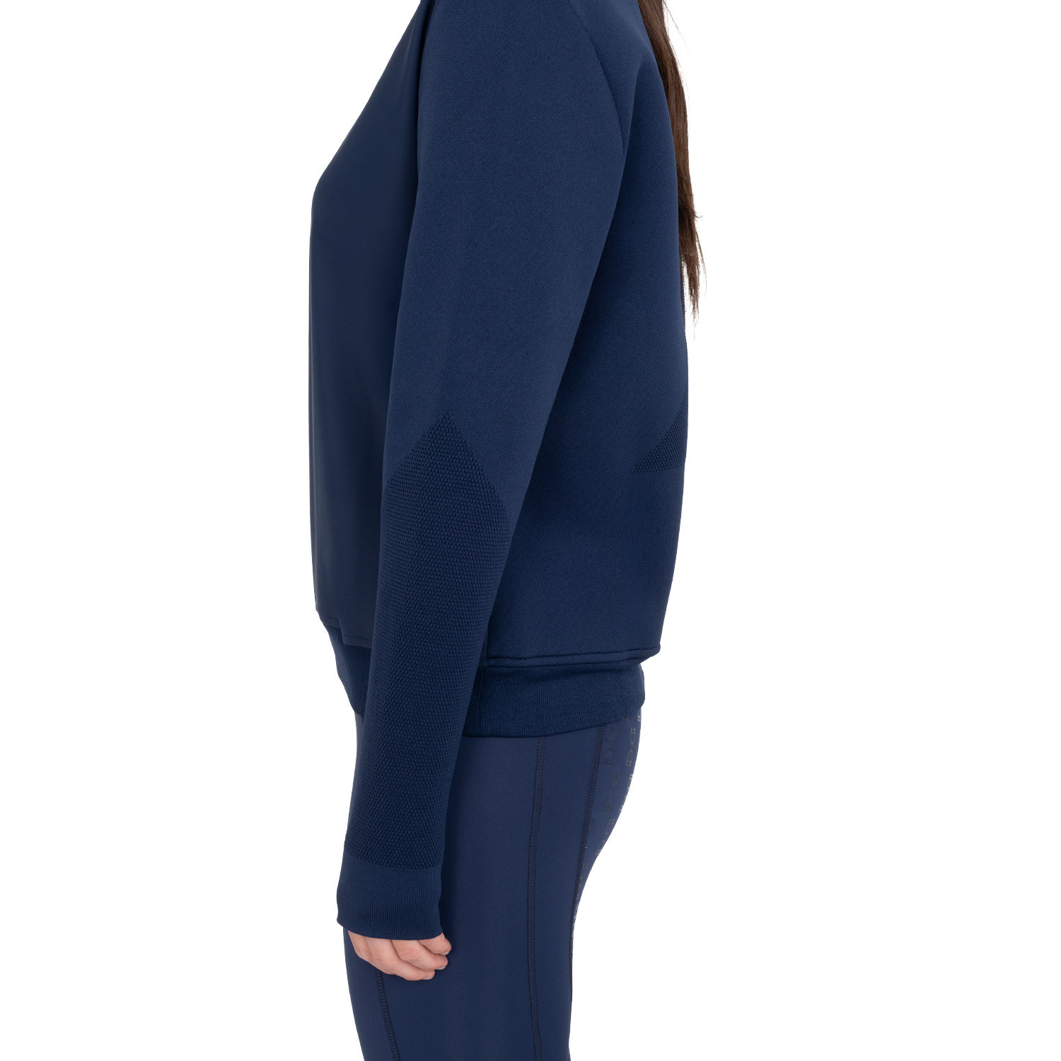 Rundhals-Sweatshirt für Damen mit Micro-Mesh-Einsätzen