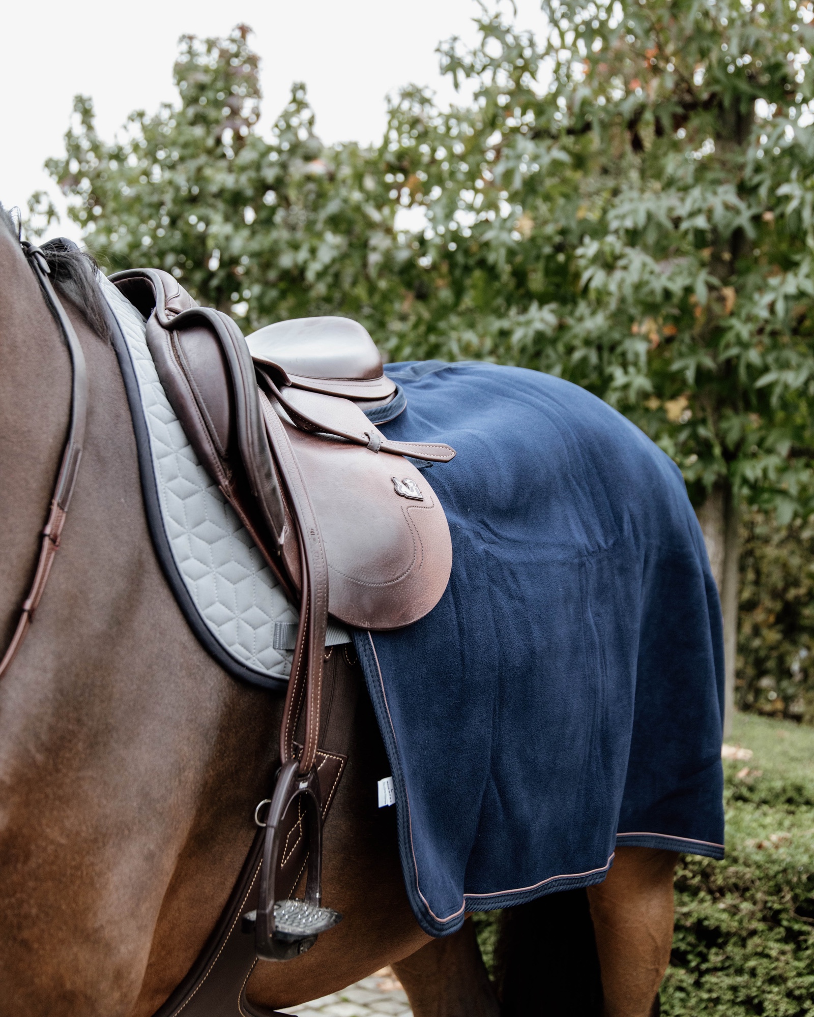 Riding rug square heavy fleece