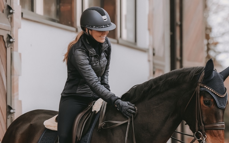 Reitjacken Reiterin mit Reitjacke