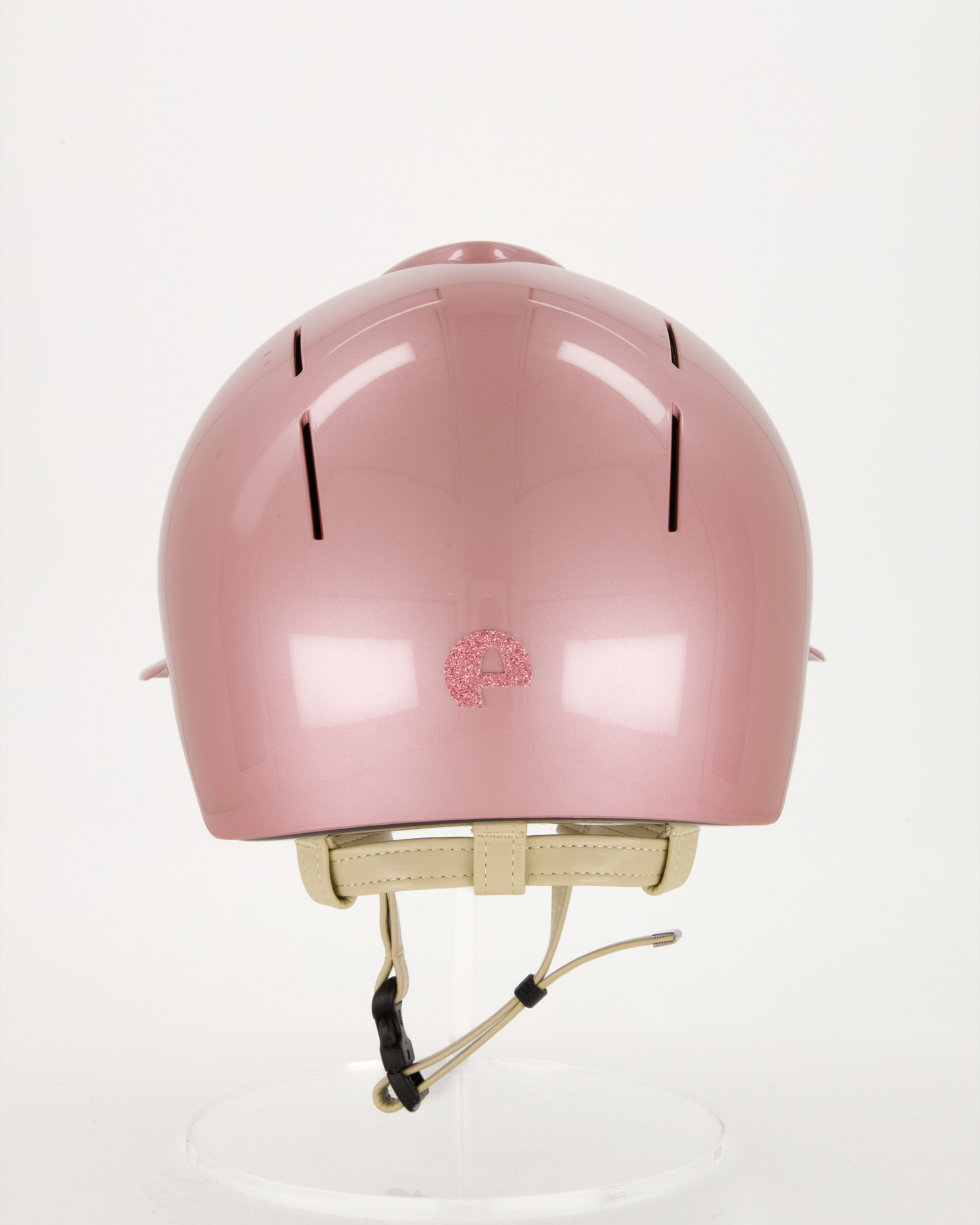 Reithelm Smart Nova Polish pink Polo Star mit beigem Kinnriemen