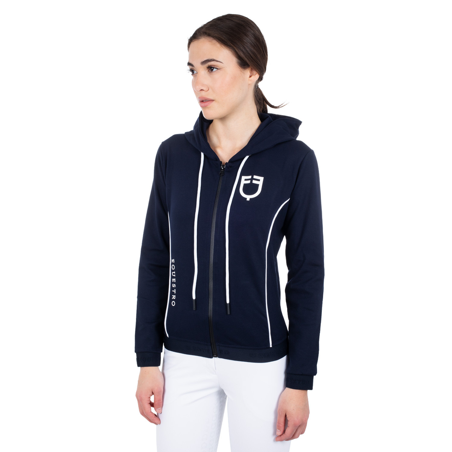 Damen-Sweatshirt mit Interlock-Frontreißverschluss