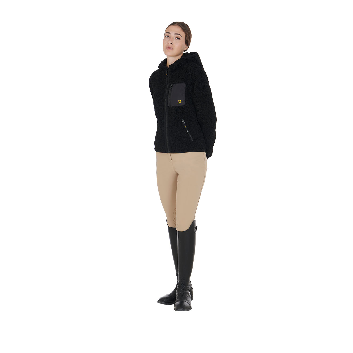 Damen-Fleece-Sweatshirt mit Fronttasche