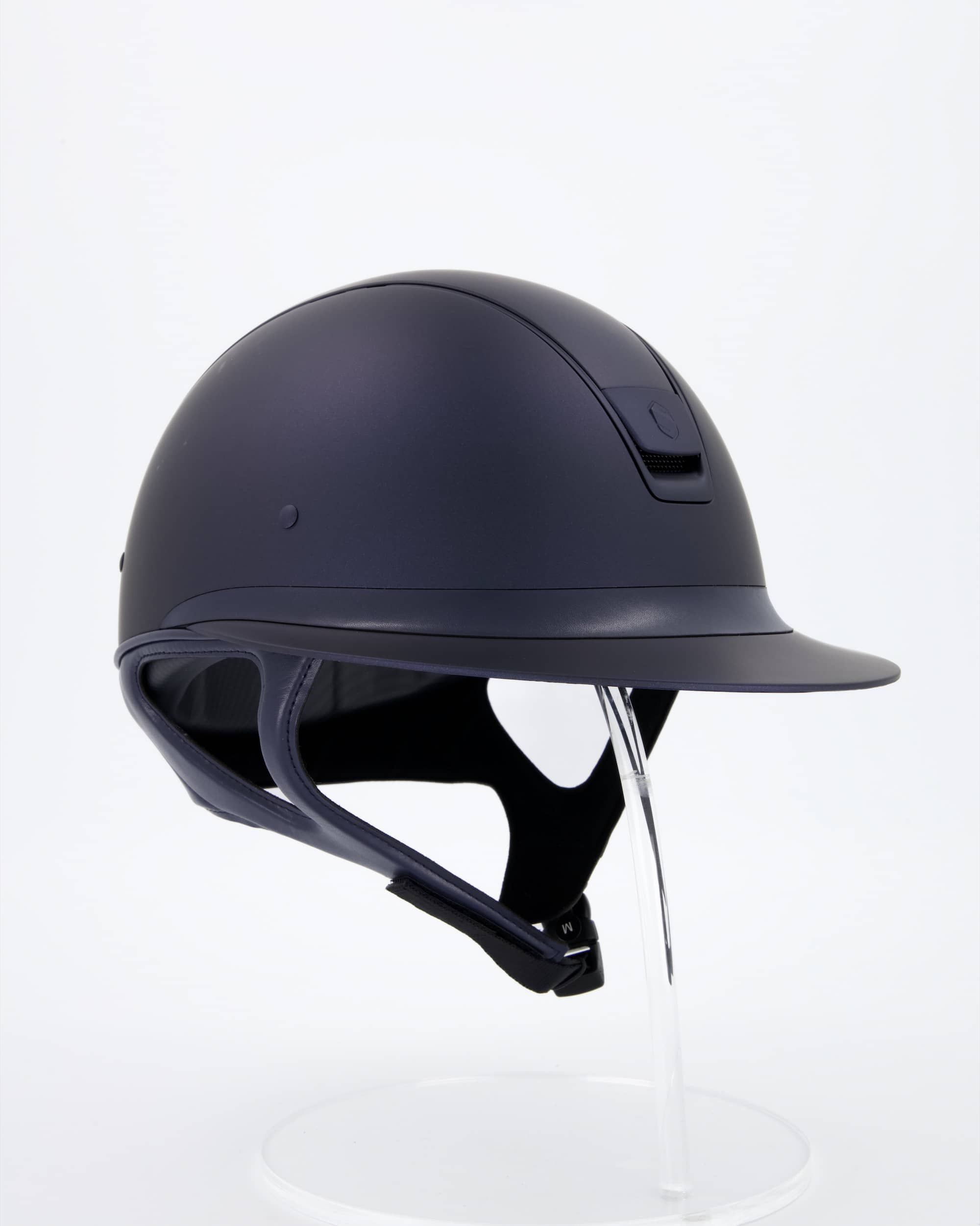 Riding helmet Miss Shield Shadowmatt Blue, Top and frontal band Shadowmatt Blue, Trim Matt Blue, Blason Matt Blue