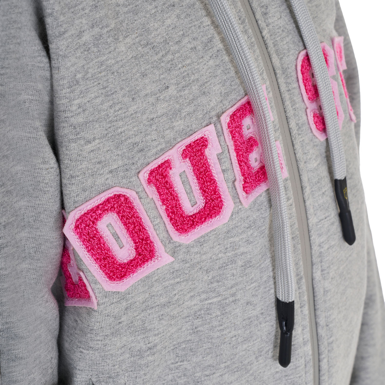 Kinder-Hoodie mit Reißverschluss und Schwamm-Schriftzug