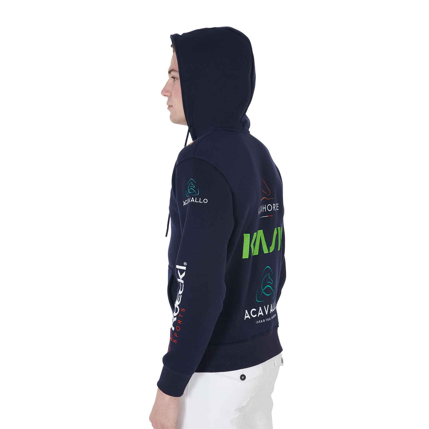 Herren-Sweatshirt mit Kapuze und Multi-Logo