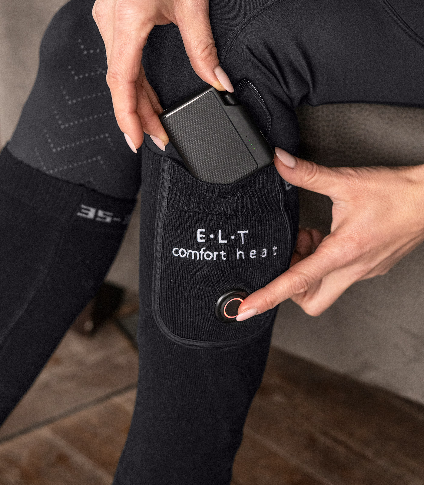 Heatable Socks Comfort Heat, black