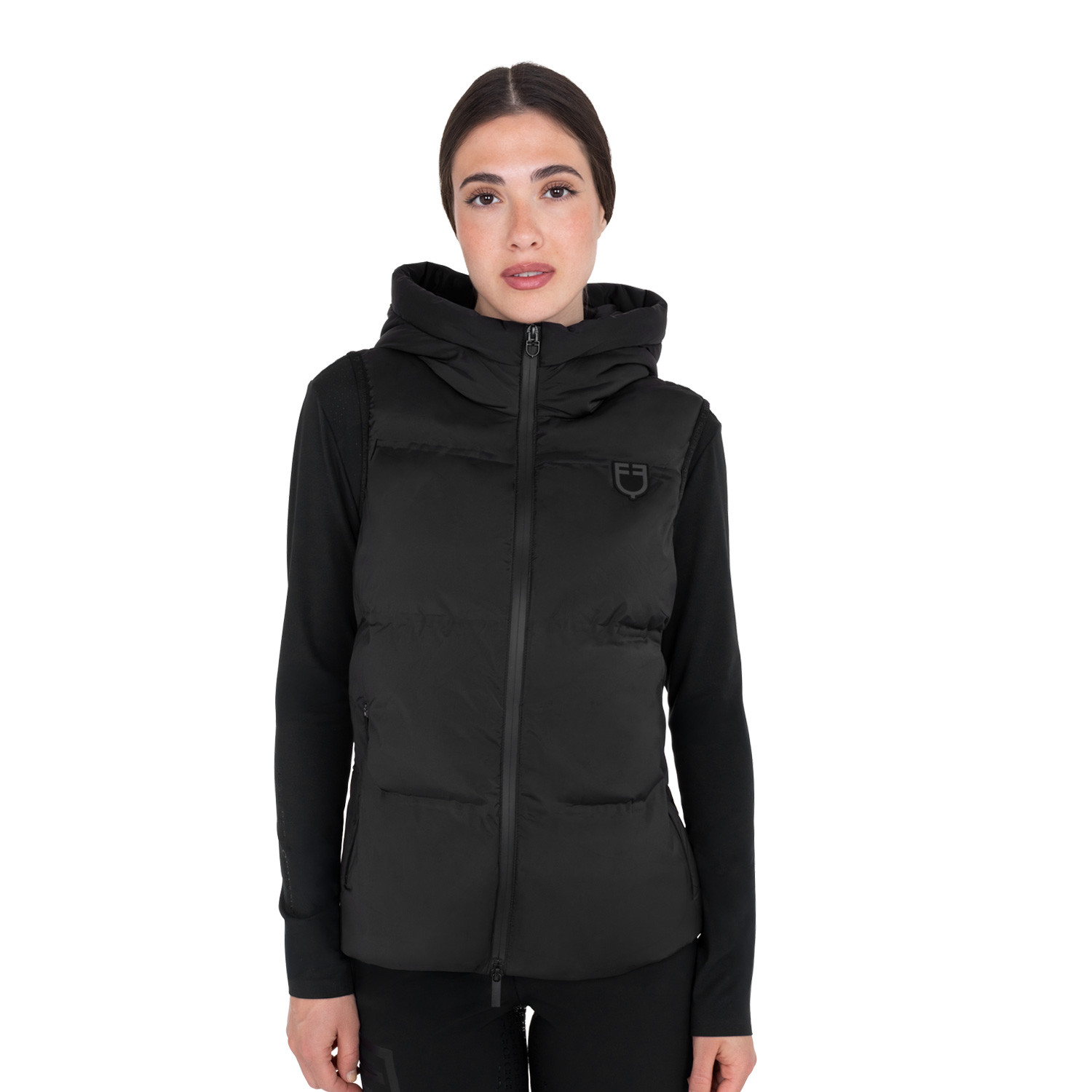 Technische ärmellose Damenjacke mit Kapuze Ridertechnology