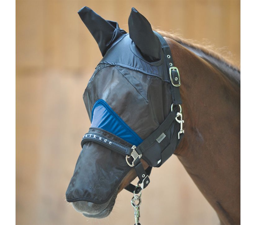 Fliegenmaske Fine mit Nasenteil in schwarz-royal