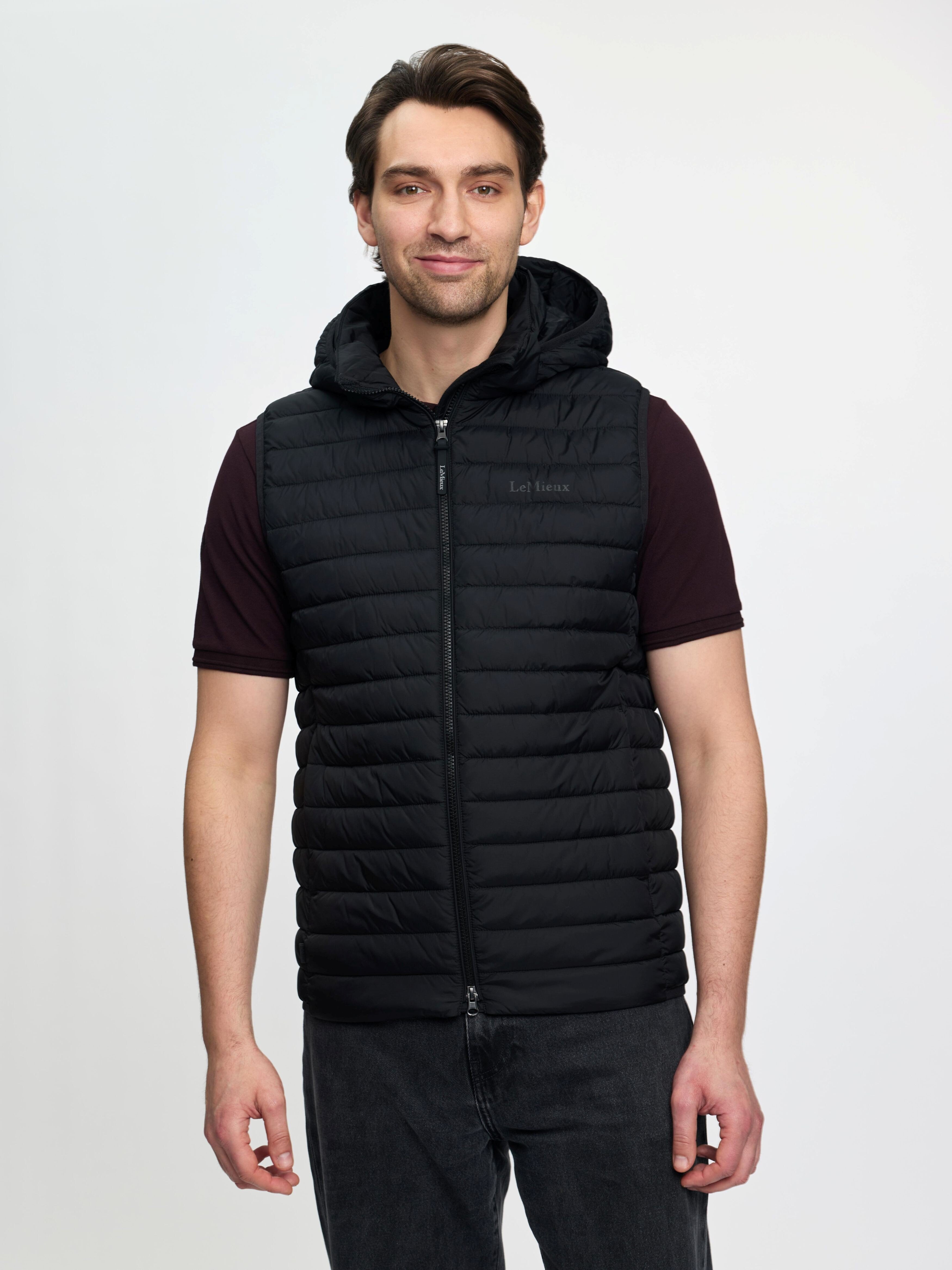 Herren Steppweste mit Kapuze
