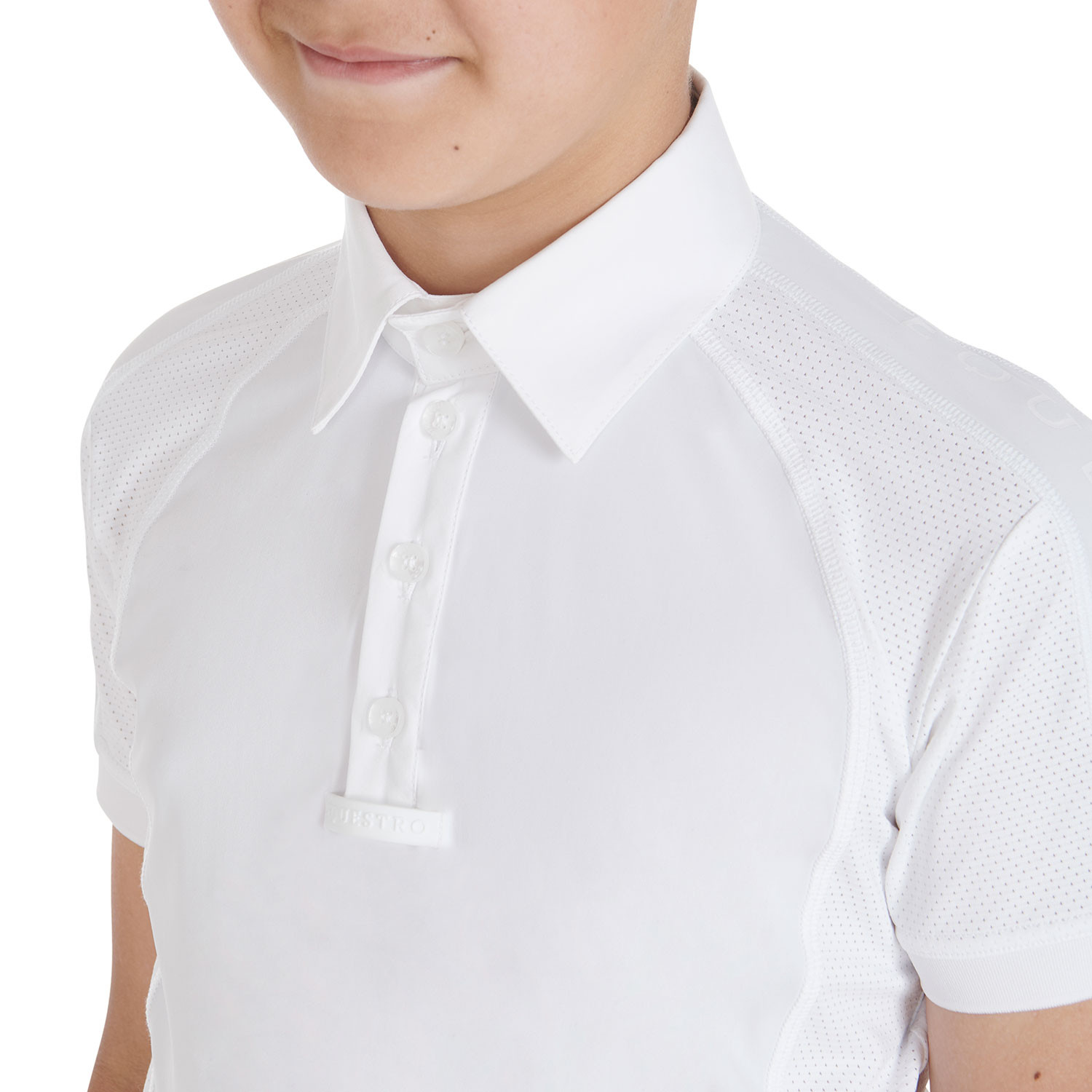 Slim-Fit-Turnierpoloshirt für Jungen mit vier Knöpfen