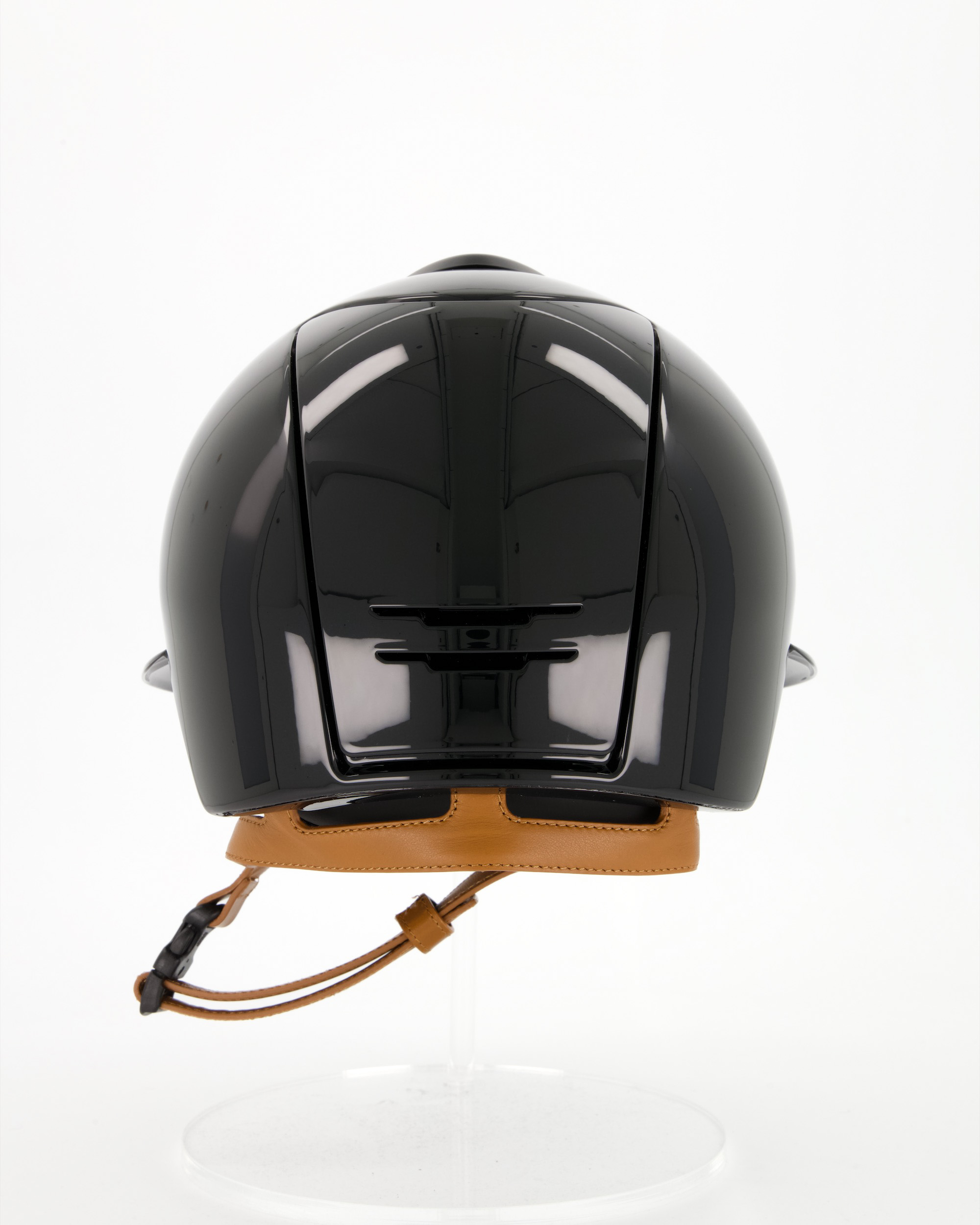 Riding helmet Cromo 2.0 Polish/Textile Polo with beige chin strap in black