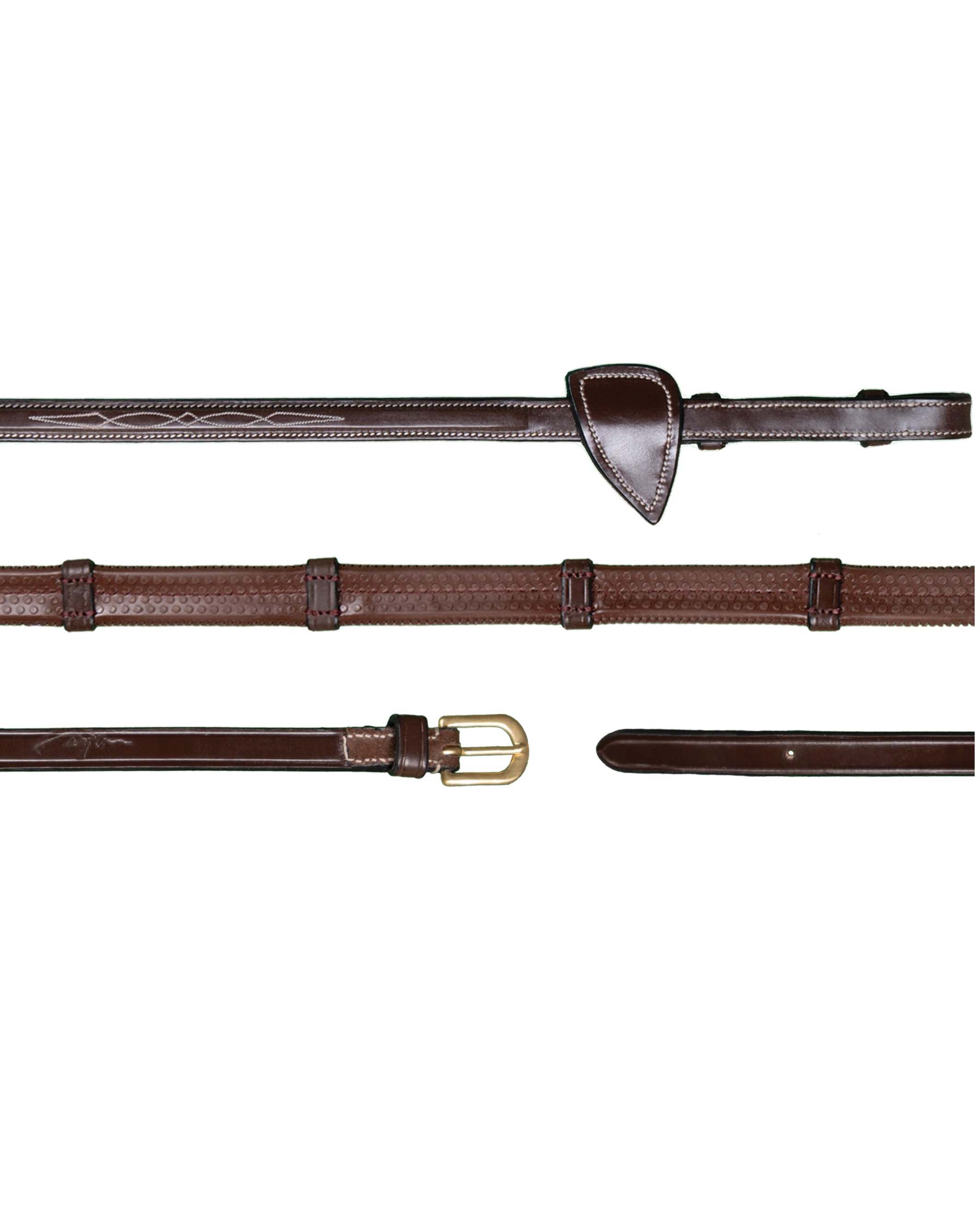Rubber reins 5/8 with leather bars