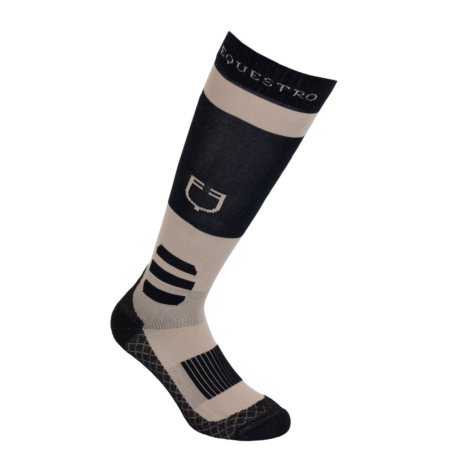 Socke aus atmungsaktivem Funktionsgewebe mit Logo