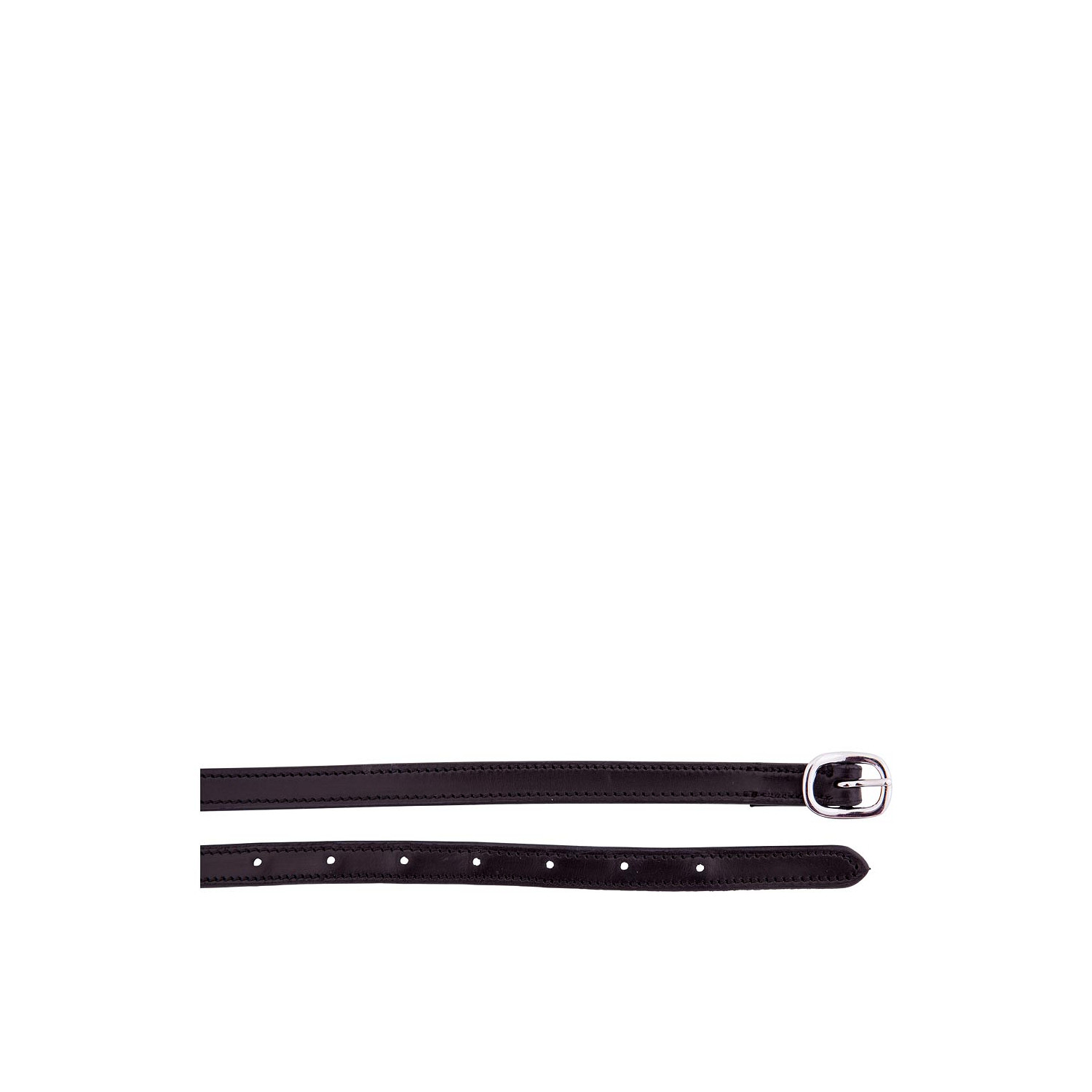 Leder Sporenriemen 13 mm in schwarz