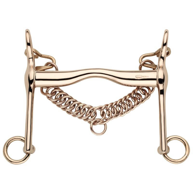 Double bridle HS Aurigan, 18 mm, 7 cm shank, very small tongue clearance