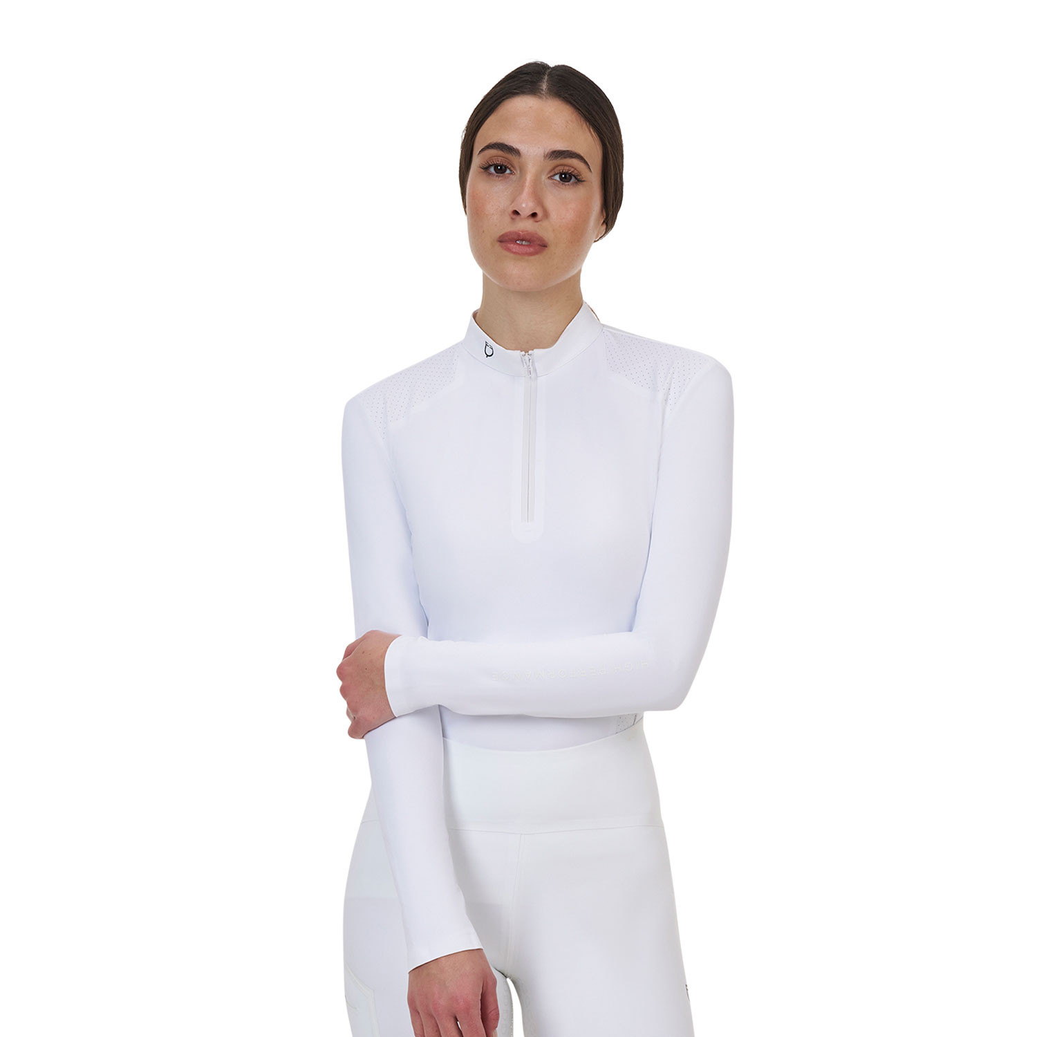 Ridertechnology Turnier-Polo-Shirt Langarm mit Reißverschluss
