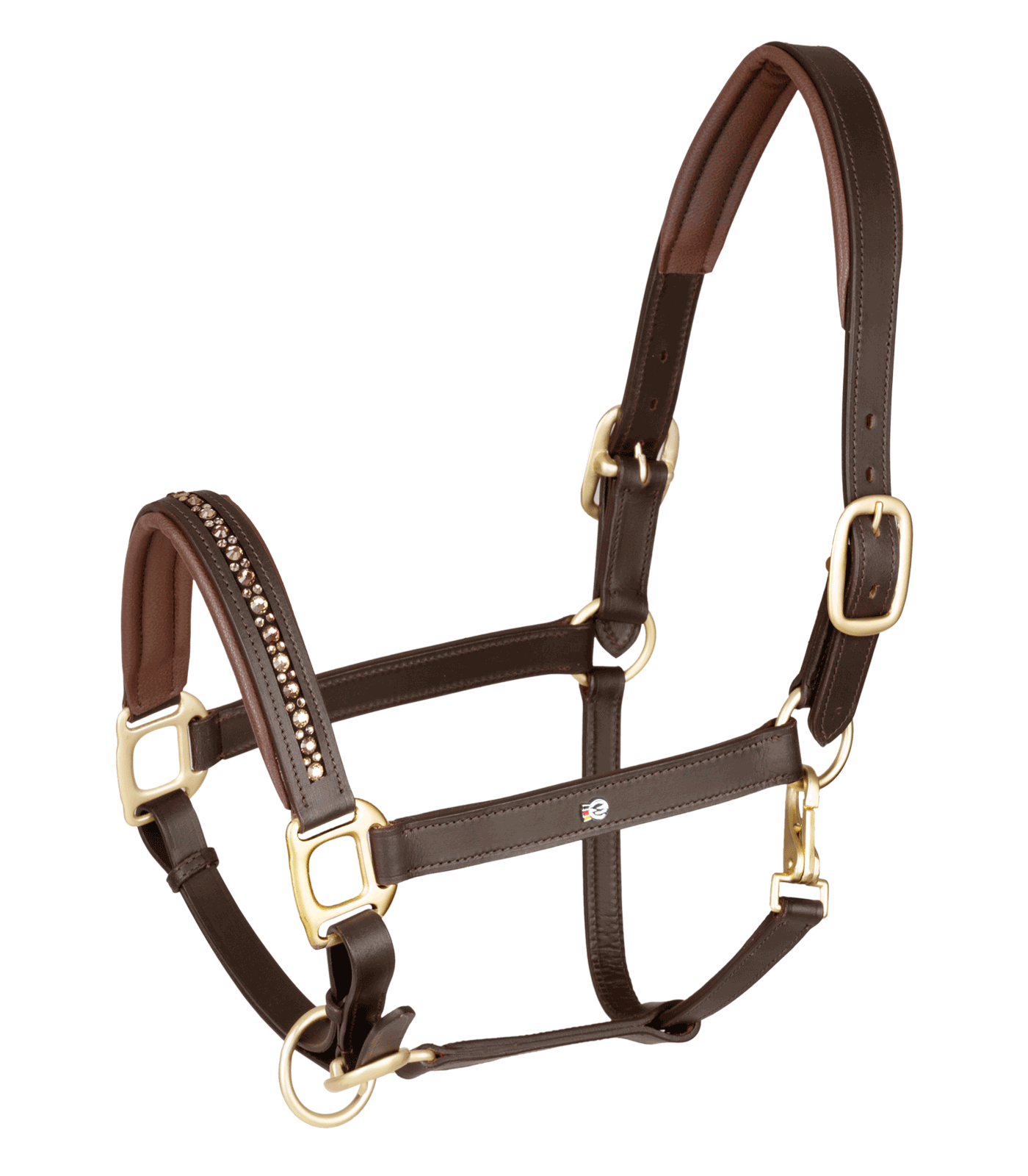 Leather halter Crystal